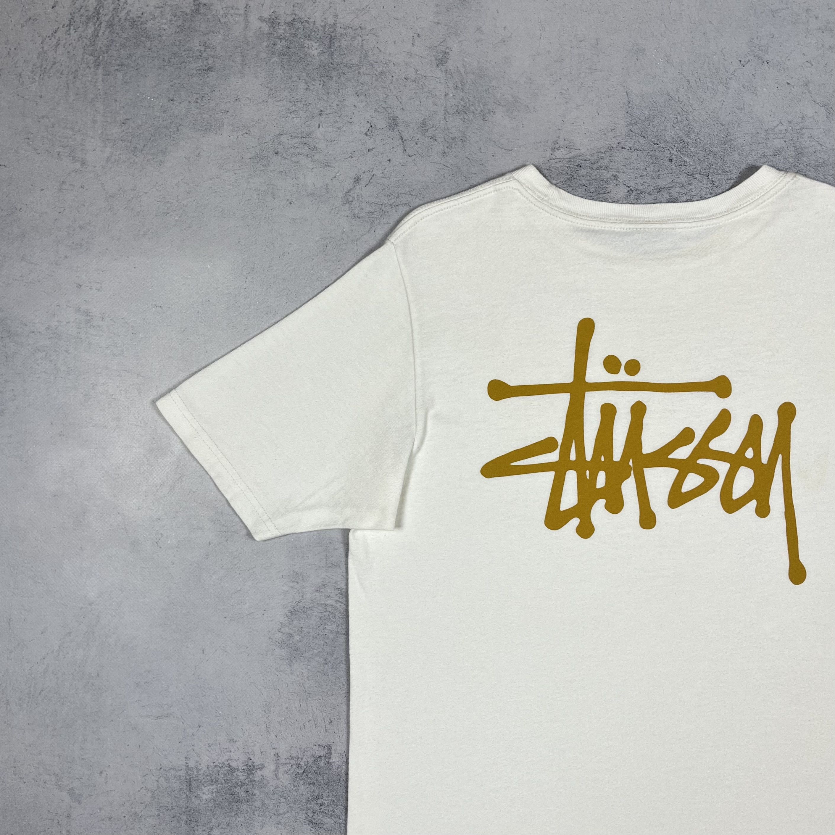 Stussy Vintage Stussy Graffiti Gold Y2K Big Logo T Shirt 00’s Size US S / EU 44-46 / 1 - 5 Thumbnail