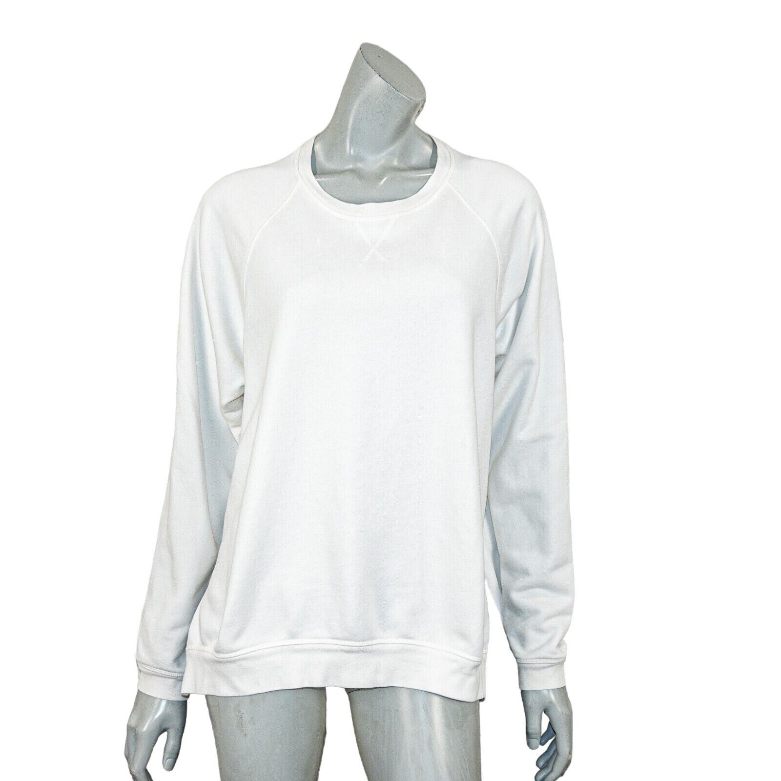 Lee Mathews LEE MATHEWS Crew Neck Pullover Sweatshirt split side White Size M / US 6-8 / IT 42-44 - 2 Thumbnail