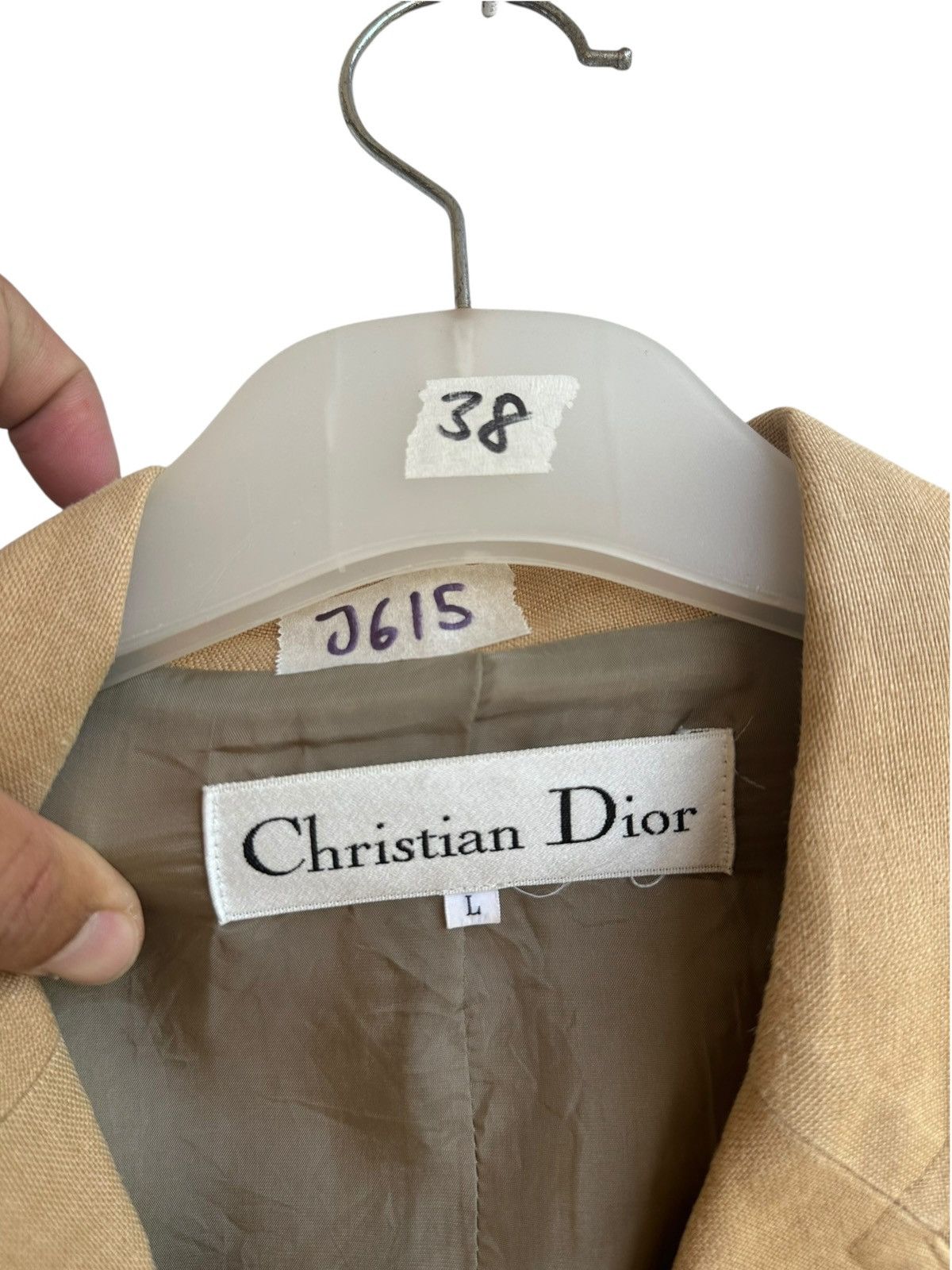Dior Vintage Christian Dior Short Sleeve Tan Tailored Jacket Size US S / EU 44-46 / 1 - 5 Thumbnail