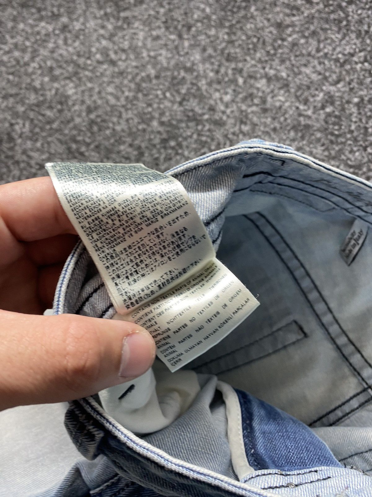 Diesel × Japanese Brand 🔥Diesel Washed Blue White Opium Punk Distressed Jeans Owens Size US 34 / EU 50 - 7 Thumbnail