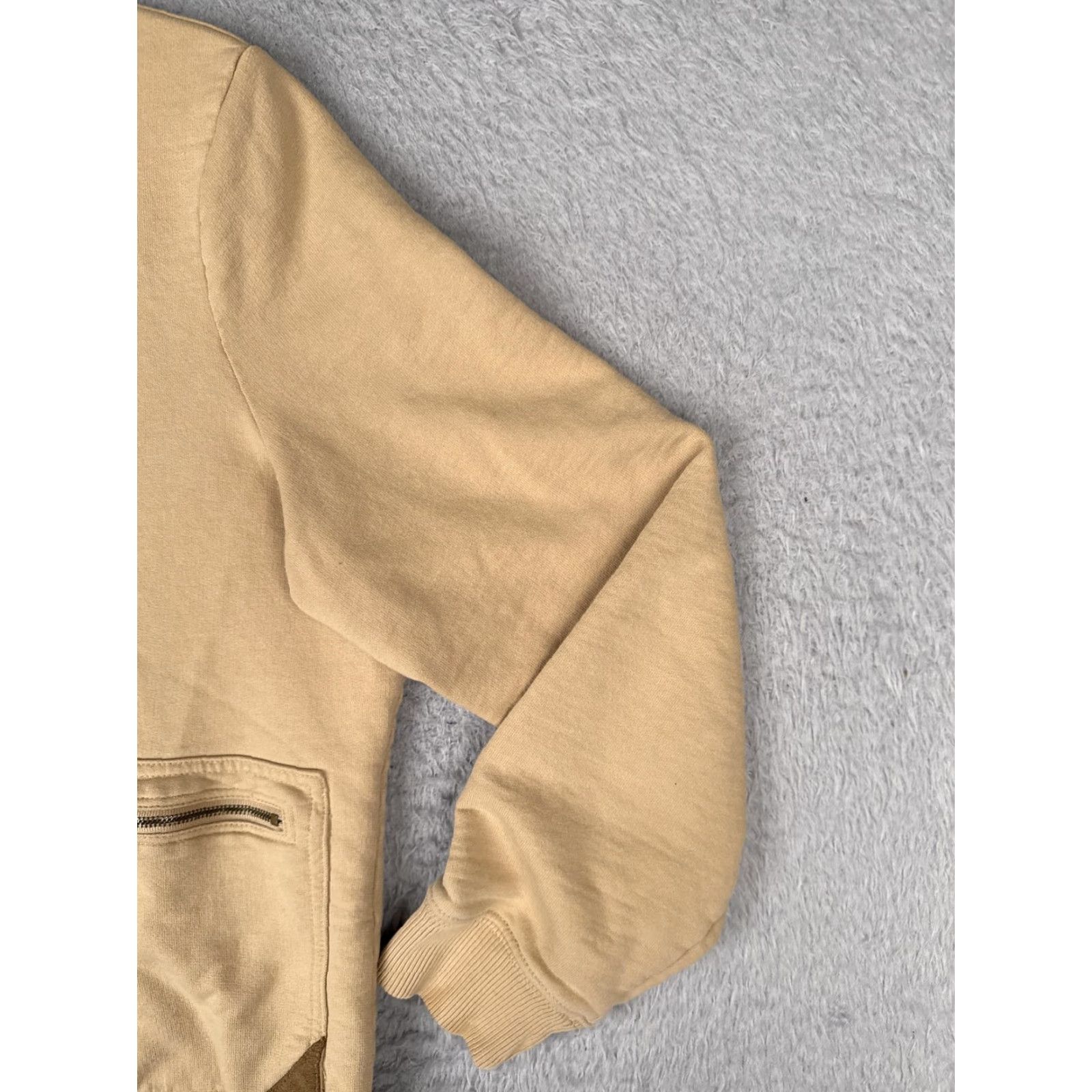 Ralph Lauren Lauren Ralph Lauren Bomber Jacket Womens L Beige Cotton Full Zip Pockets Size L / US 10 / IT 46 - 4 Thumbnail