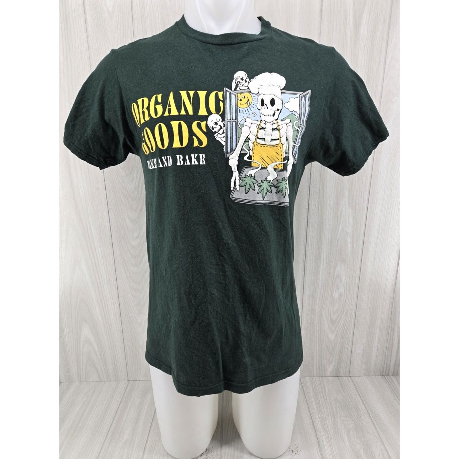Vintage Eighty Eight Organic Goods Green T-Shirt Mens Size Medium Classic Fit Short Sleeve Round Neck Cotton Graphic Print Vintage No Size US M / EU 48-50 / 2 - 2 Thumbnail