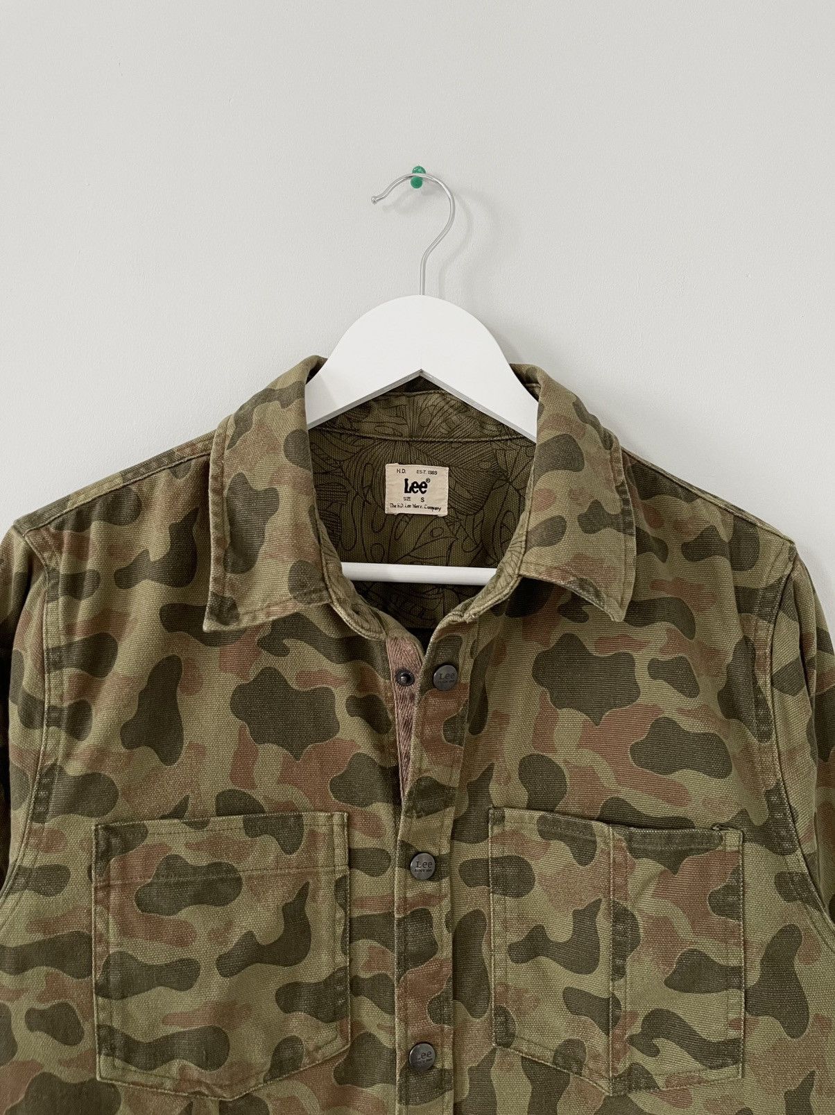 Lee LEE Woodland Camo Military Canvas Chore Jacket Size US S / EU 44-46 / 1 - 3 Thumbnail