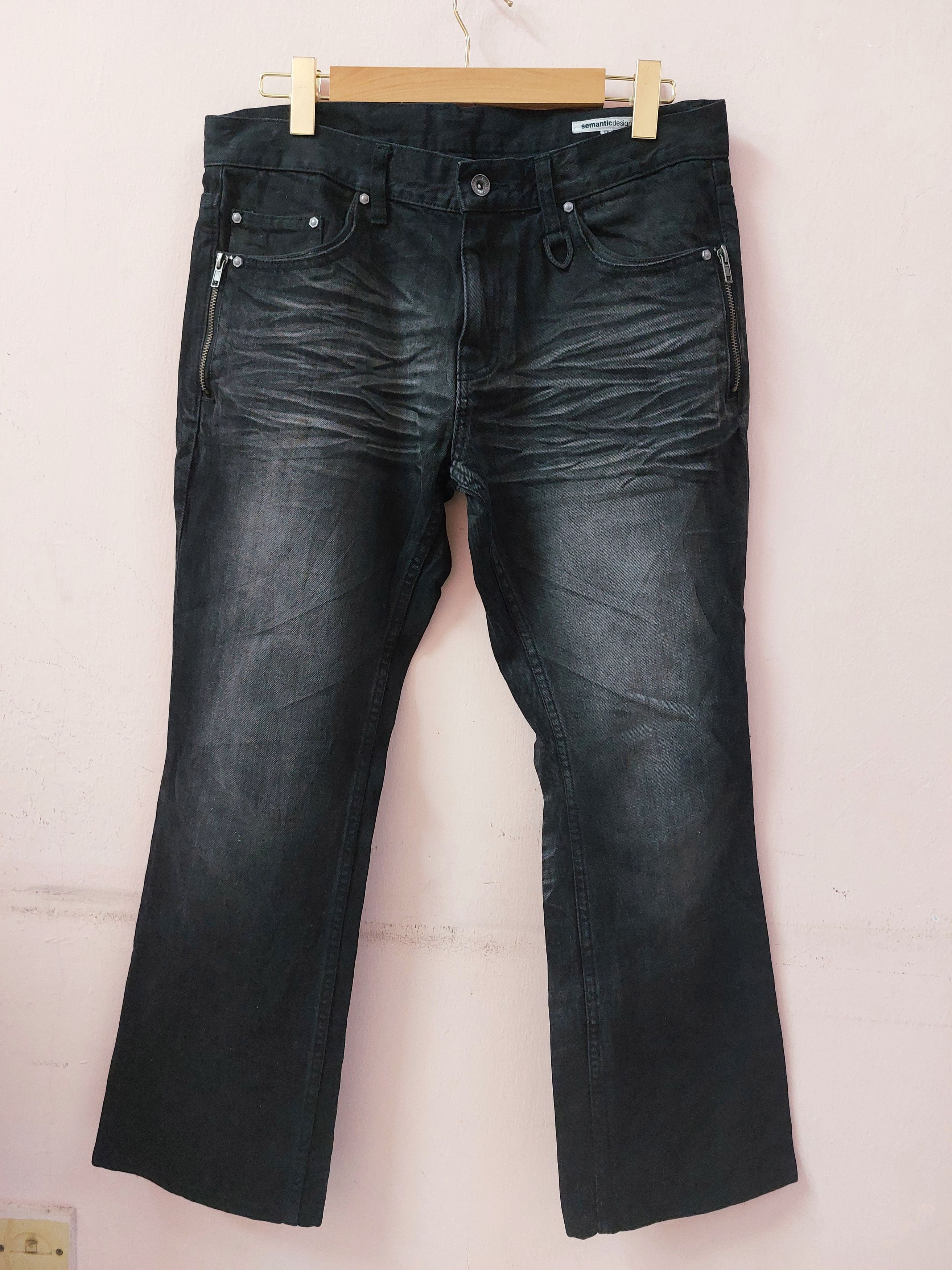 semanticdesign Flare Jeans Semantic Design Black Boot Cut Size US 34 / EU 50 - 20 Thumbnail