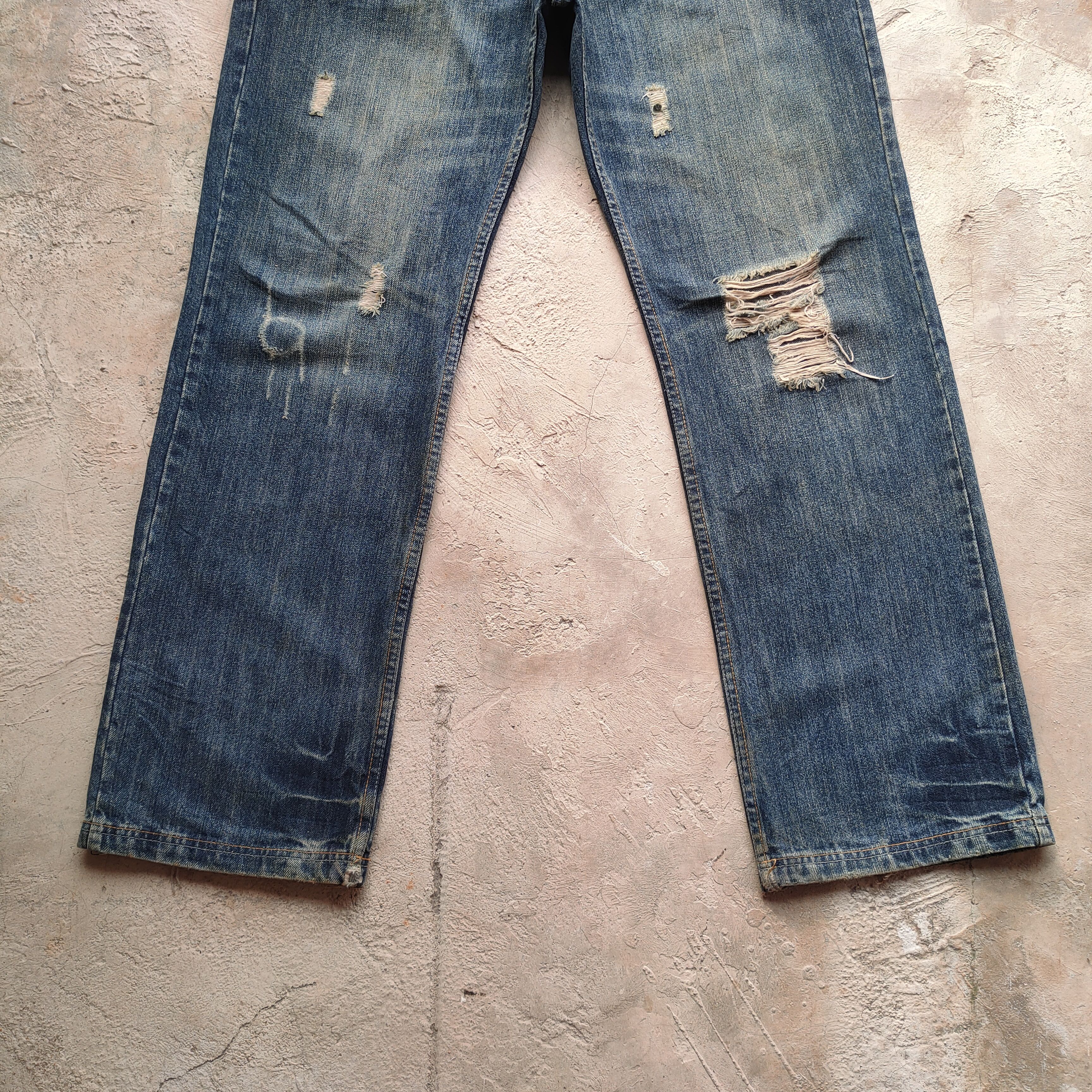 Jean × Vintage W36 VINTAGE AMERICA FIRST DISTRESSED FADED JEANS PANTS Size US 36 / EU 52 - 3 Thumbnail
