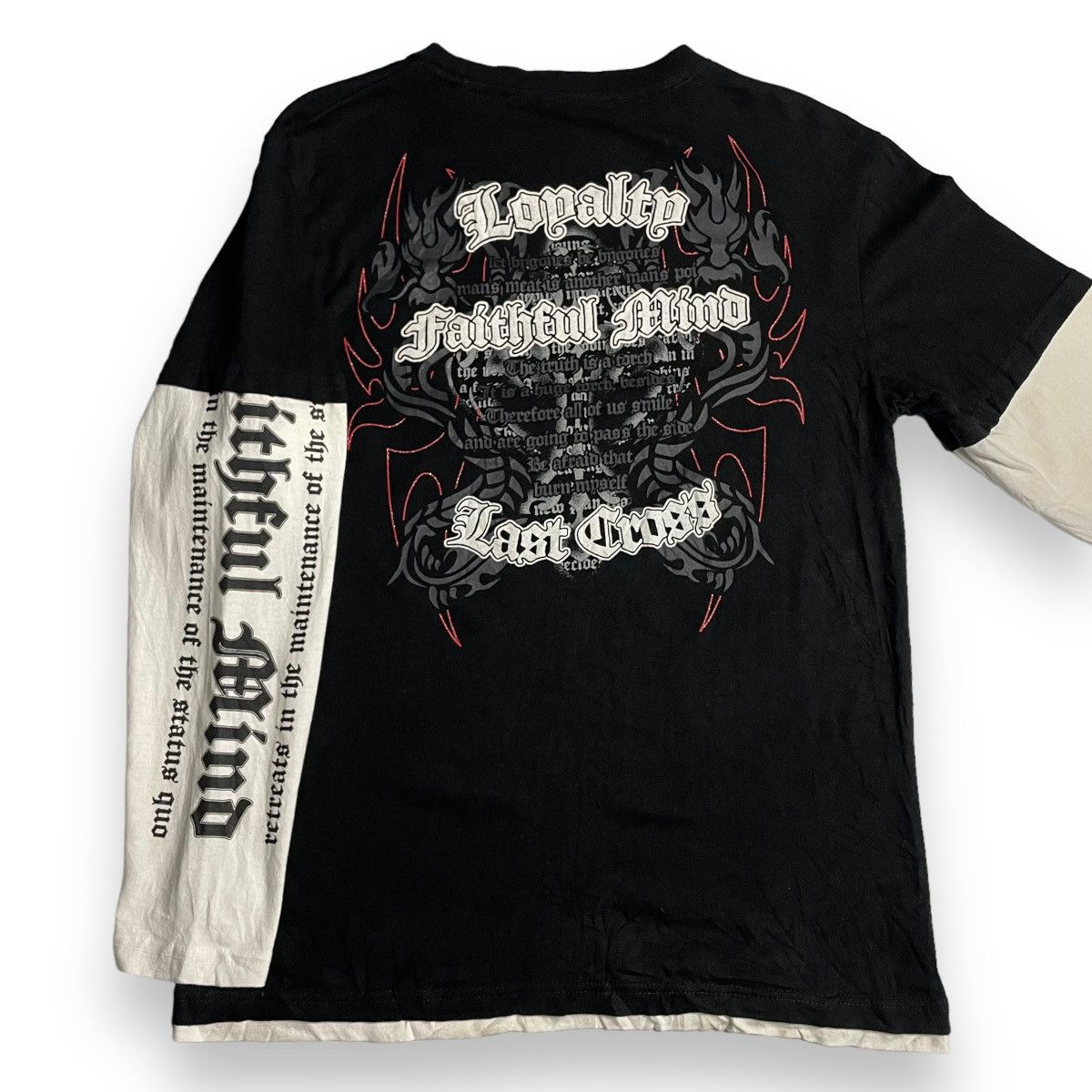 14th Addiction 🇯🇵 Y2K BEAUMERE POEM PUNK DOUBLE LAYER TSHIRT Size US M / EU 48-50 / 2 - 7 Thumbnail