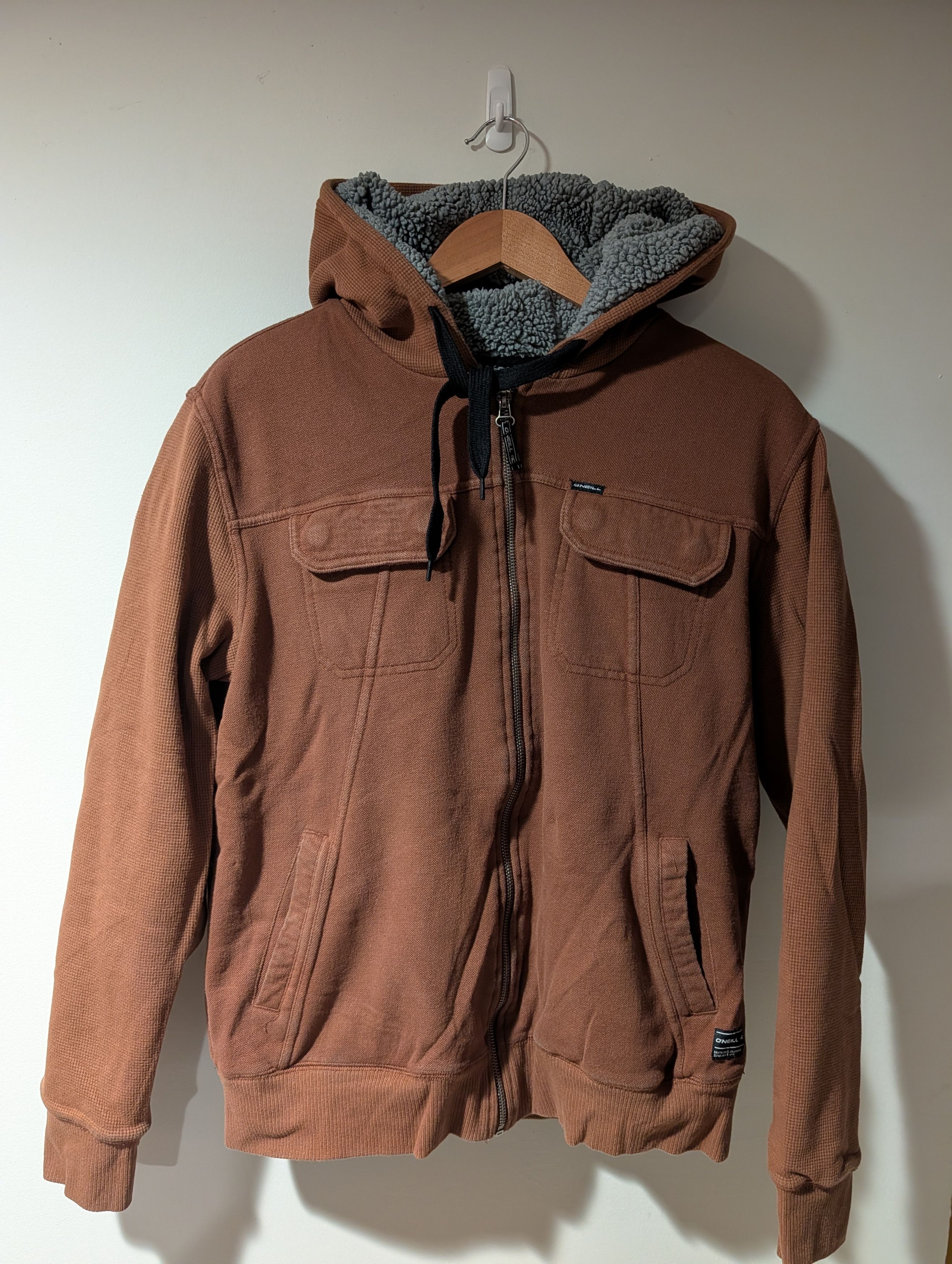 O'Neill O'Neill Sherpa Lined Hoodie Waffle Knit Fleece Shacket Mens Size US M / EU 48-50 / 2 - 1 Thumbnail