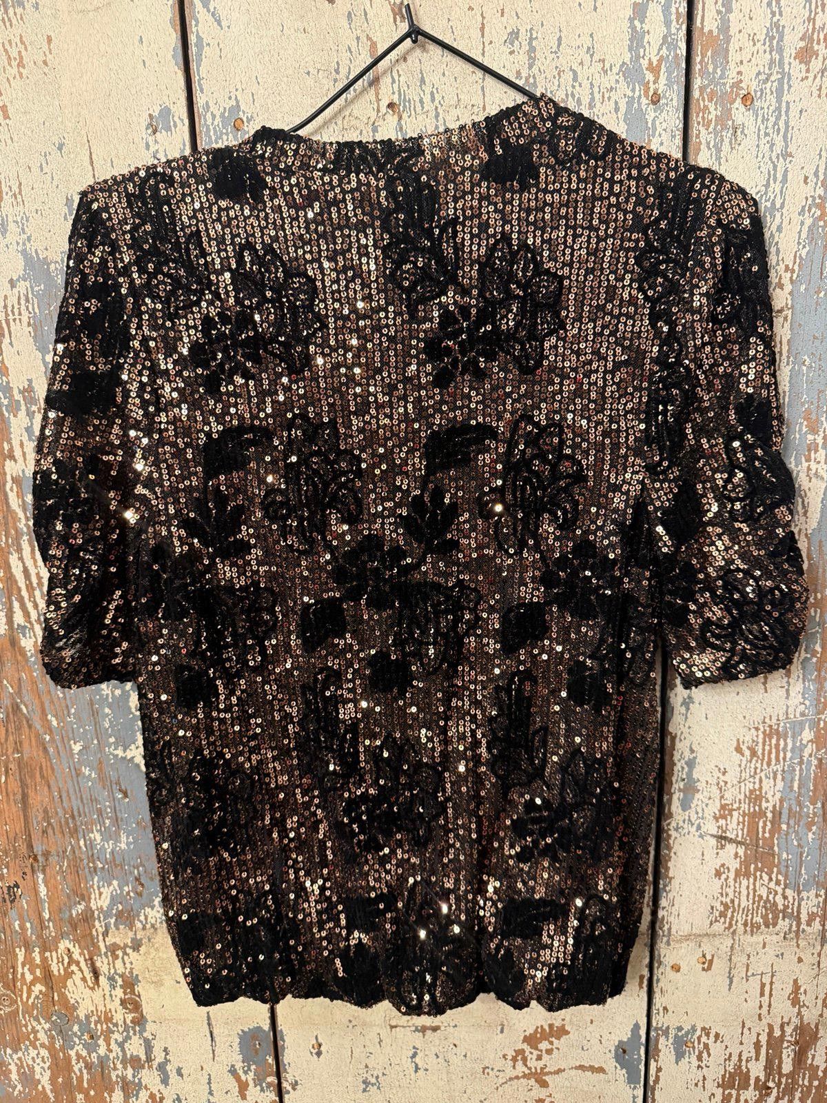 Designer NWT Dear John YAZMINE NOVELTY TOP SPARKLING LILLY SEQUIN XS Size XS / US 0-2 / IT 36-38 - 6 Thumbnail
