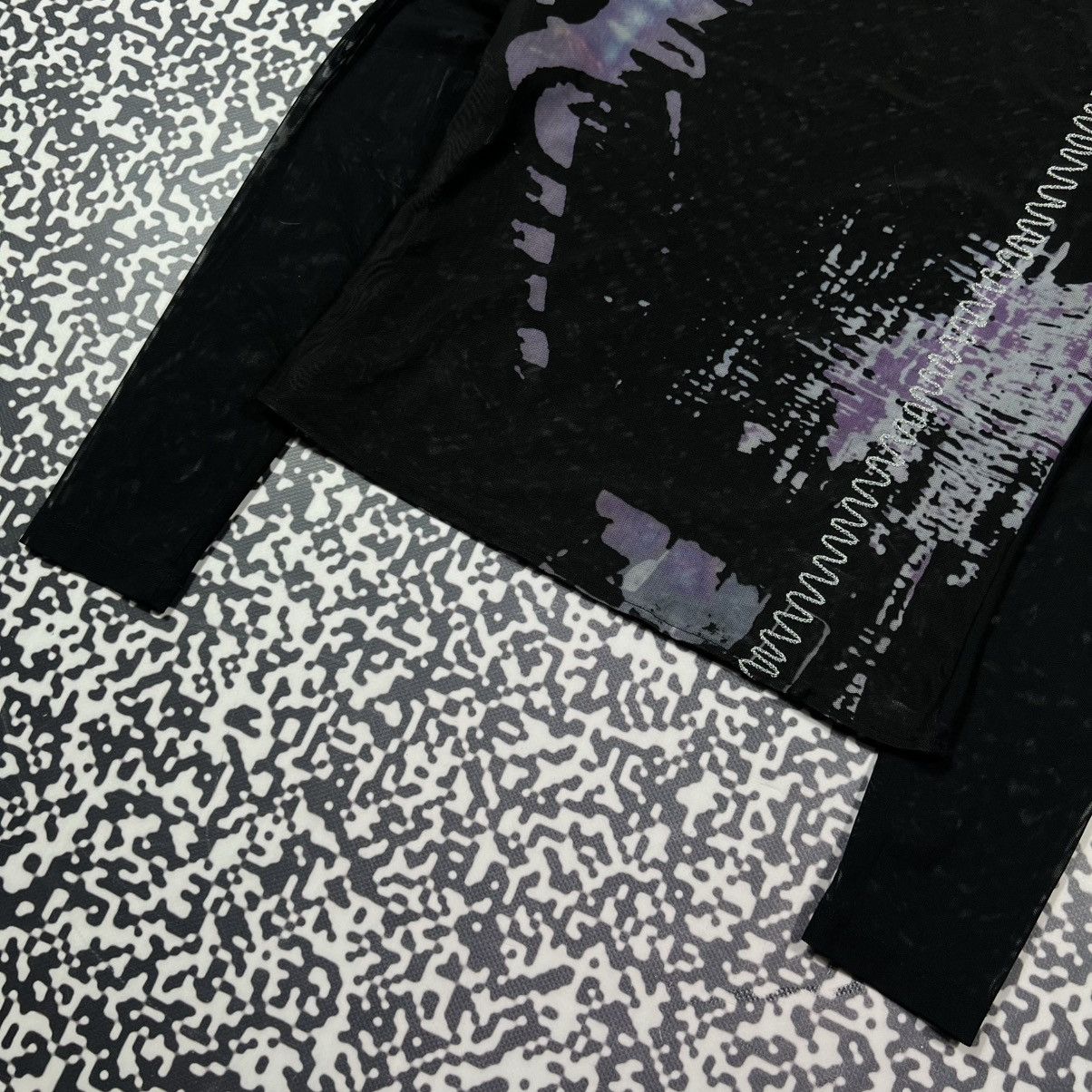 Japanese Brand Vintage Y2K Japanese Abstract Mesh Longsleeve JPG 90s Style Size M / US 6-8 / IT 42-44 - 10 Thumbnail