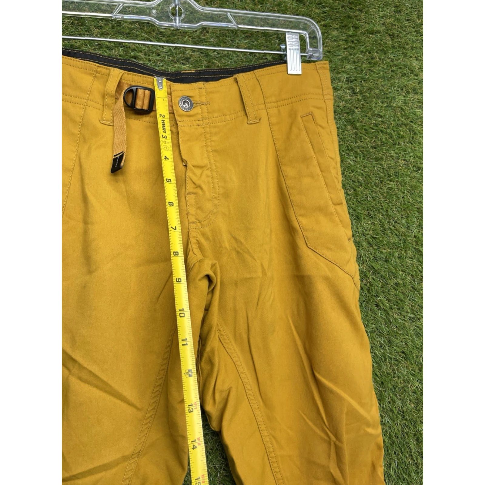 Prana PRANA Hiking Pants Mens 30x30 Pants Slim Yellow 5-Pocket Cargo Logo Outdoor Climbing Style: Climbing Pants Mens Regular Size 30 Color Yellow Size US 30 / EU 46 - 4 Thumbnail