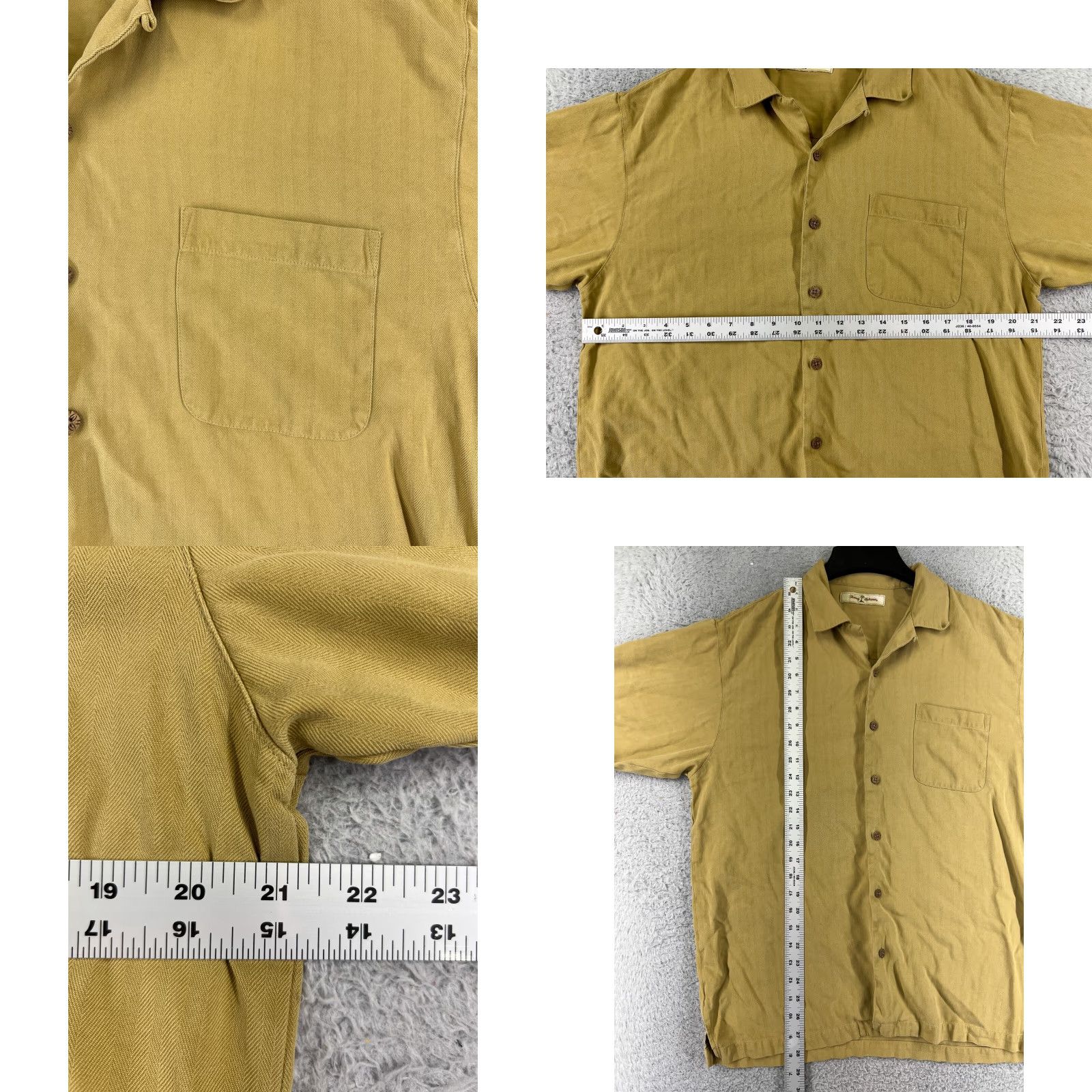 Tommy Bahama Tommy Bahama Shirt Men Medium Beige Herringbone Hawaiian Vacation Beach Mens Size US M / EU 48-50 / 2 - 8 Thumbnail