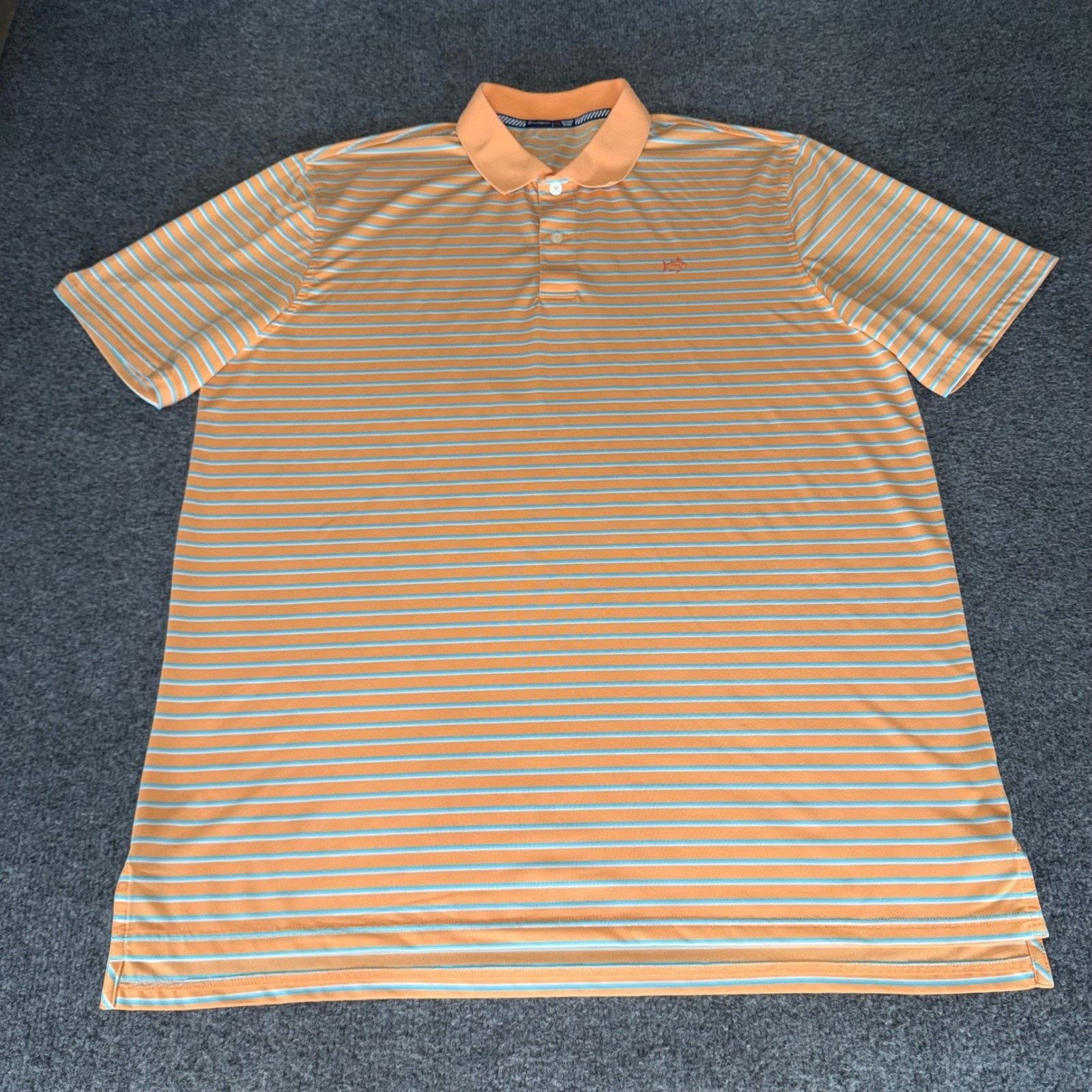Southern Tide Southern Tide Polo Shirt Men XL Orange Striped Tide To Trail Size US XL / EU 56 / 4 - 1 Thumbnail