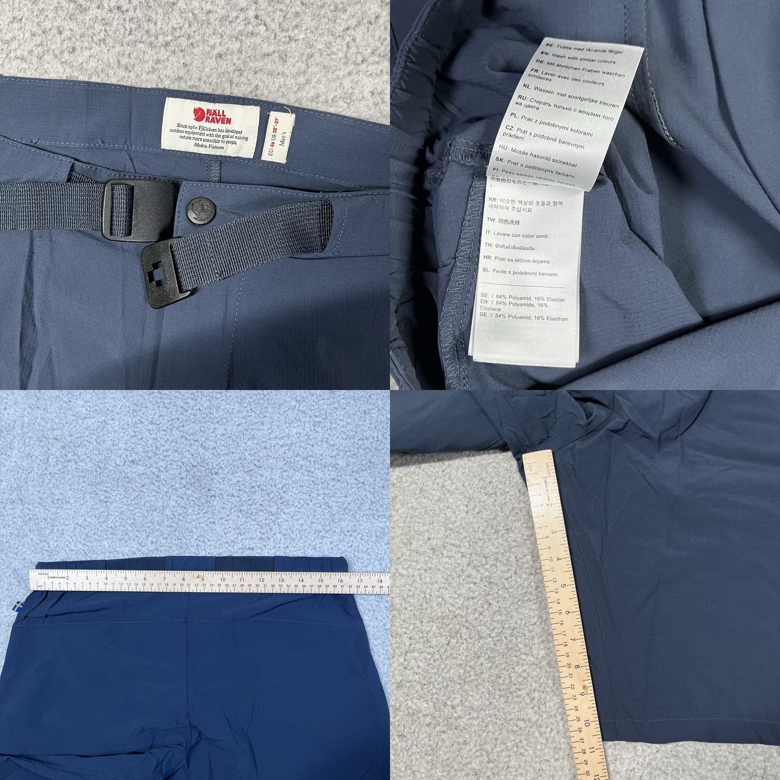 Vintage Fjällräven Shorts Mens 30 Blue Belted Adjustable Waist Hiking High Coast Pockets Cargo Pocket Size US 30 / EU 46 - 8 Thumbnail