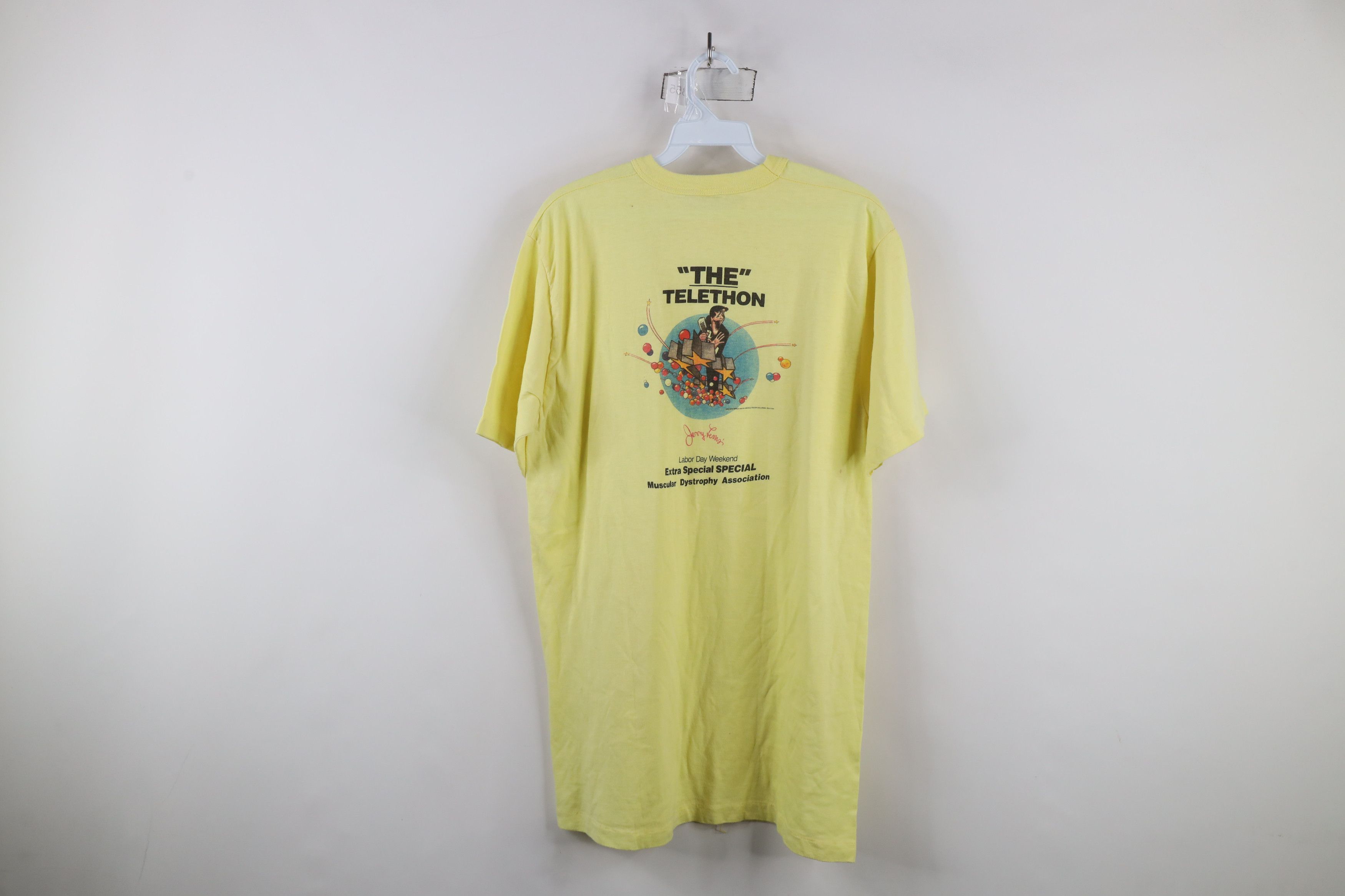 Vintage Vintage 70s Jerry Telethon Muscular Dystrophy T-Shirt USA Size US XXL / EU 58 / 5 - 12 Thumbnail