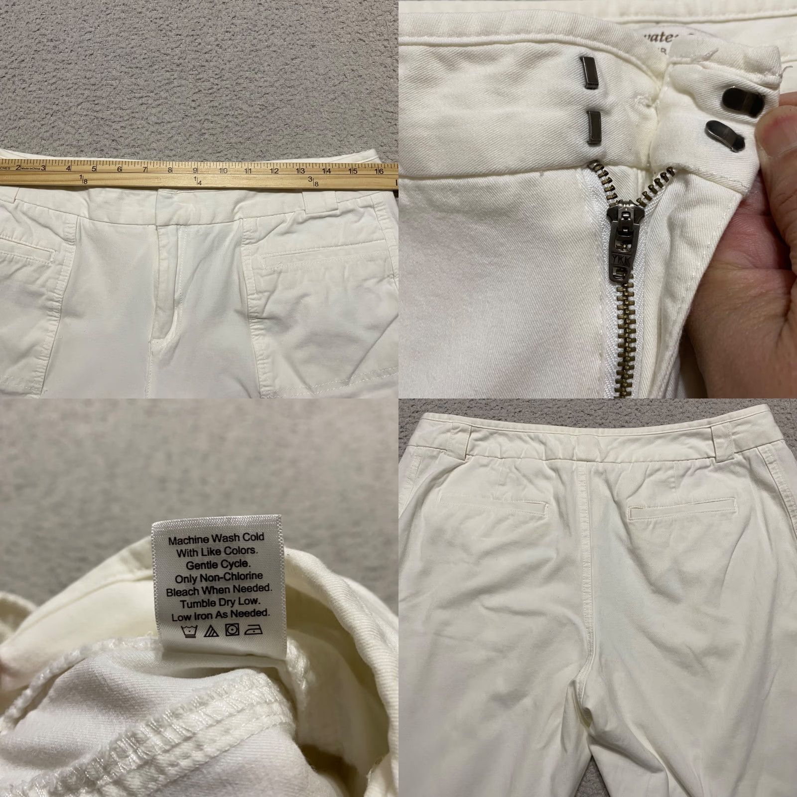 Coldwater Creek Coldwater Creek Womens Pants White Straight Capri High Rise 12 Casual Vintage? No Size 34" / US 12 / IT 48 - 8 Thumbnail