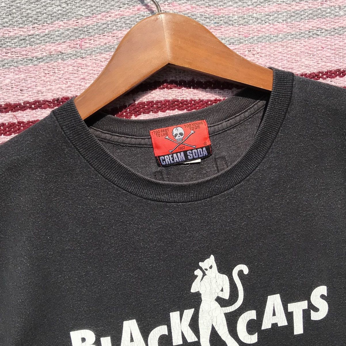 Vintage Vintage Cream Soda Black Cats Tee Japanese Brand Sun Faded Size US S / EU 44-46 / 1 - 11 Thumbnail