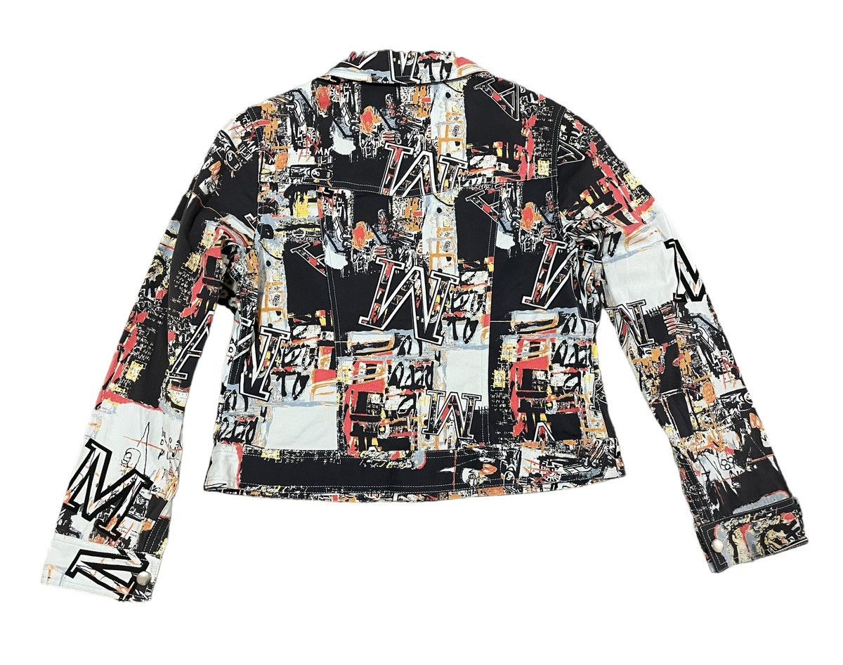Designer × Jean-Michel Basquiat × Vintage Vtg Designer by Jean Micheal Bisquat Crooped Denim Jacket Size S / US 4 / IT 40 - 2 Thumbnail