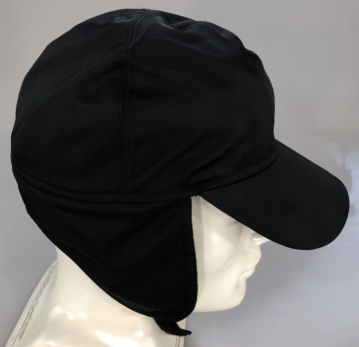 Prada Prada 🇮🇹 black techno logo insulated trapper cap M NWT Size ONE SIZE - 8 Thumbnail