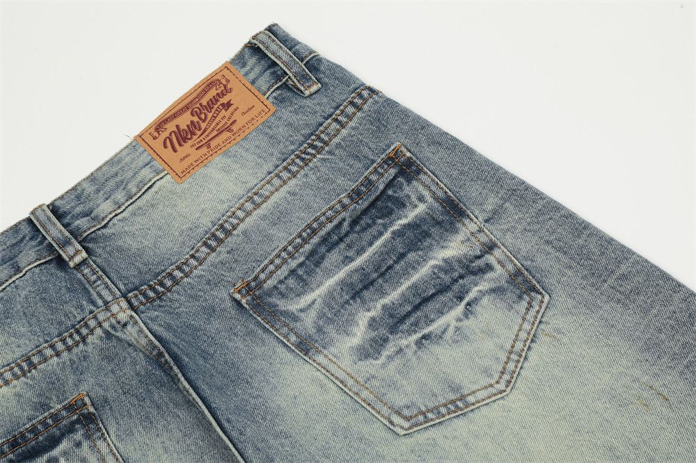 Japanese Brand × Vintage Washed Lightning Texture Cleanfit Loose Jeans Size US 26 / EU 42 - 10 Thumbnail