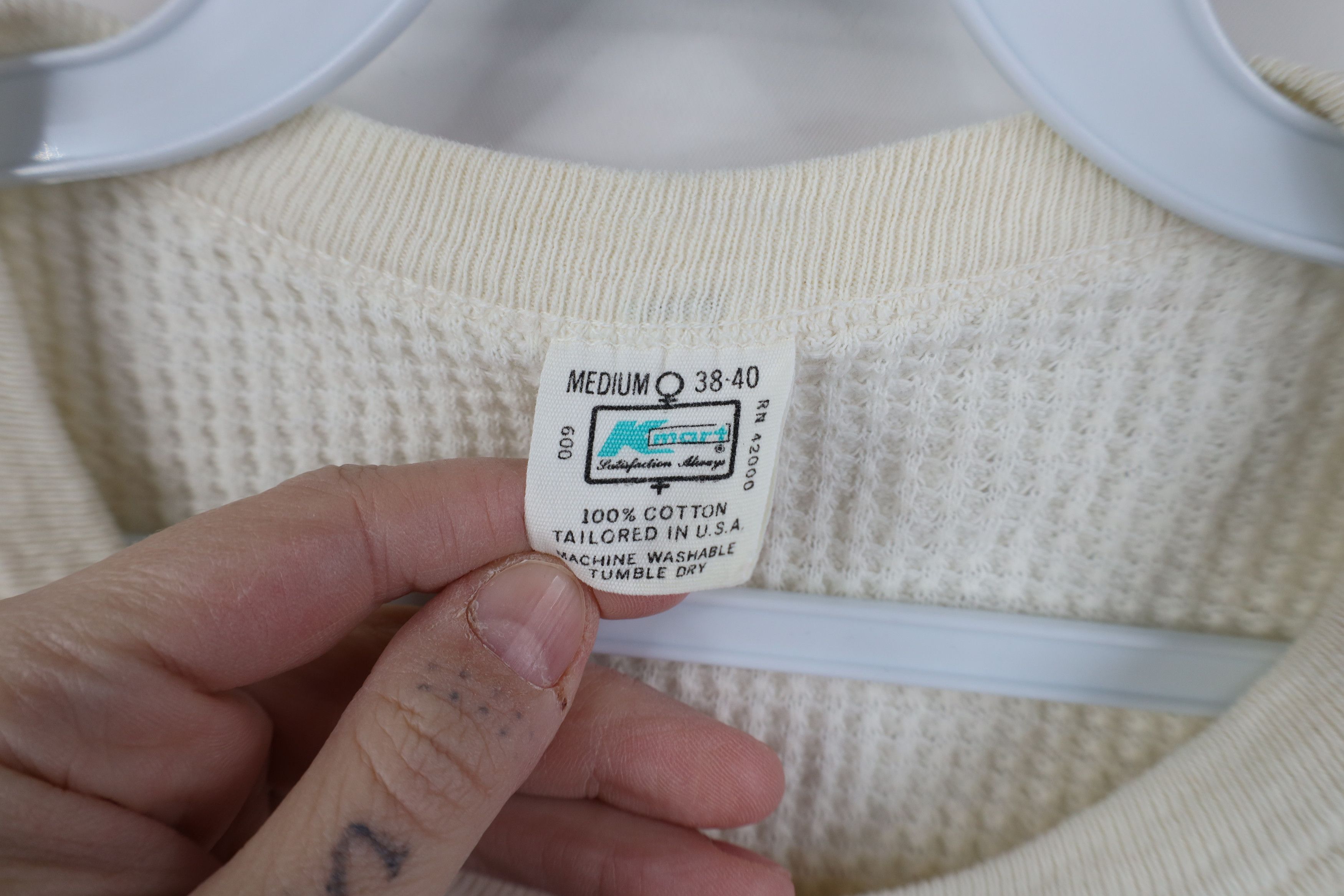 Vintage Vintage 70s Streetwear Waffle Knit Long Sleeve T-Shirt USA Size US M / EU 48-50 / 2 - 5 Thumbnail
