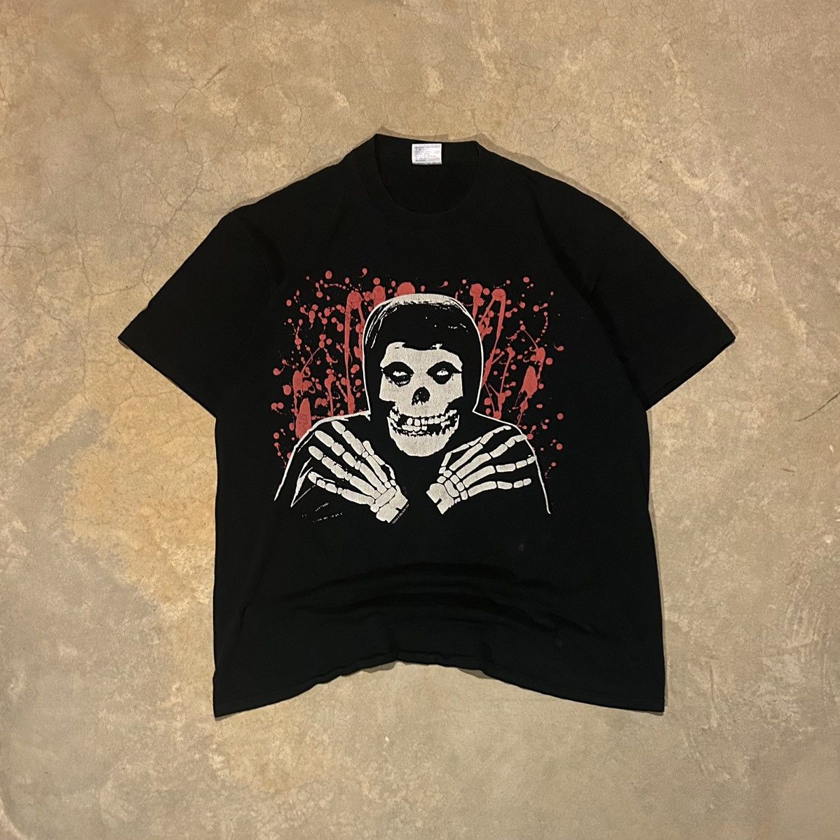 image of Band Tees x Misfits Vintage 1997 Misfits Skull Blood Band Tee Nirvana in Black, Men's (Size XL)