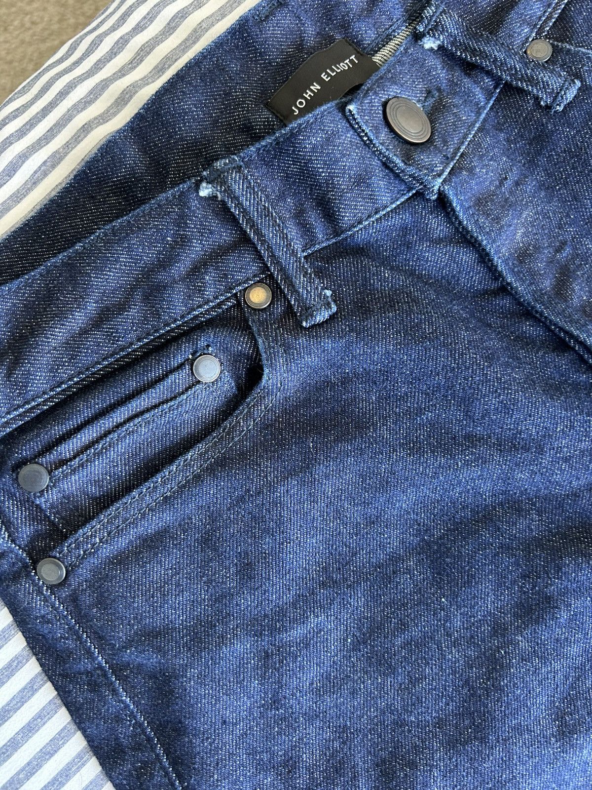 John Elliott Sample Raw Japanese Denim Jeans Size US 29 - 4 Thumbnail
