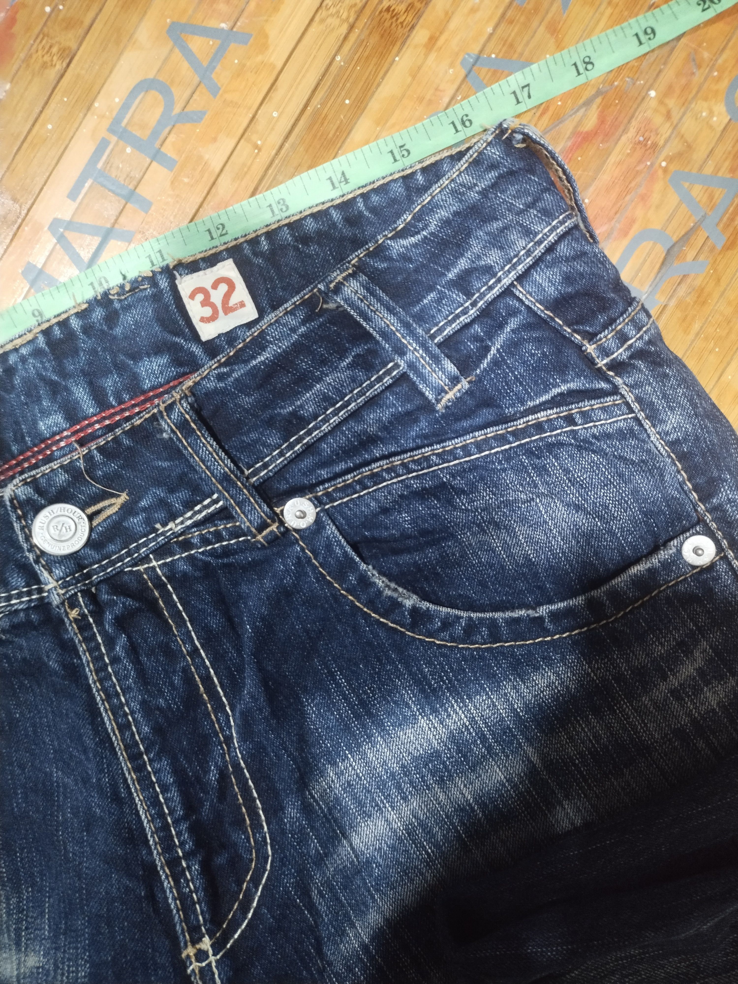 Japanese Brand Jeans Rush/Hour Selvedge Sz 32" Size US 32 / EU 48 - 4 Thumbnail