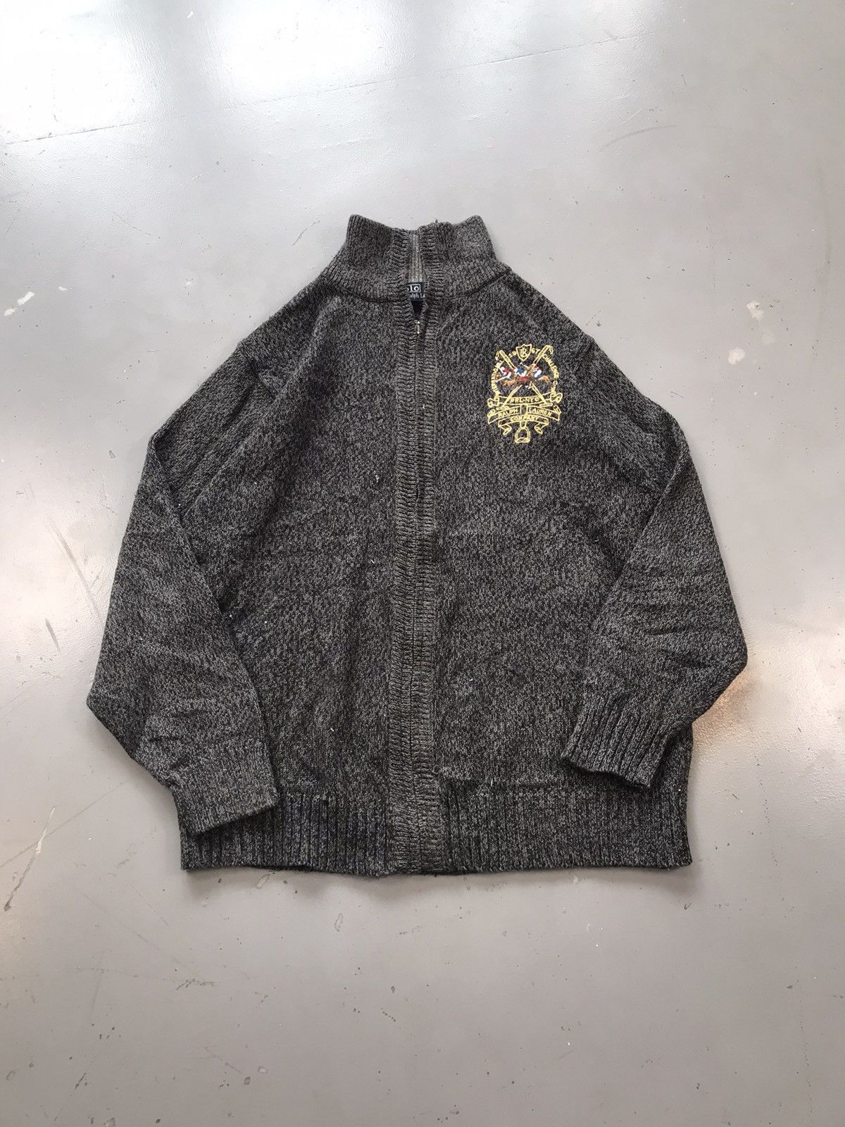 Designer × Polo Ralph Lauren × Vintage Vintage polo sweater crown embroidered zip up Size US XXL / EU 58 / 5 - 1 Thumbnail
