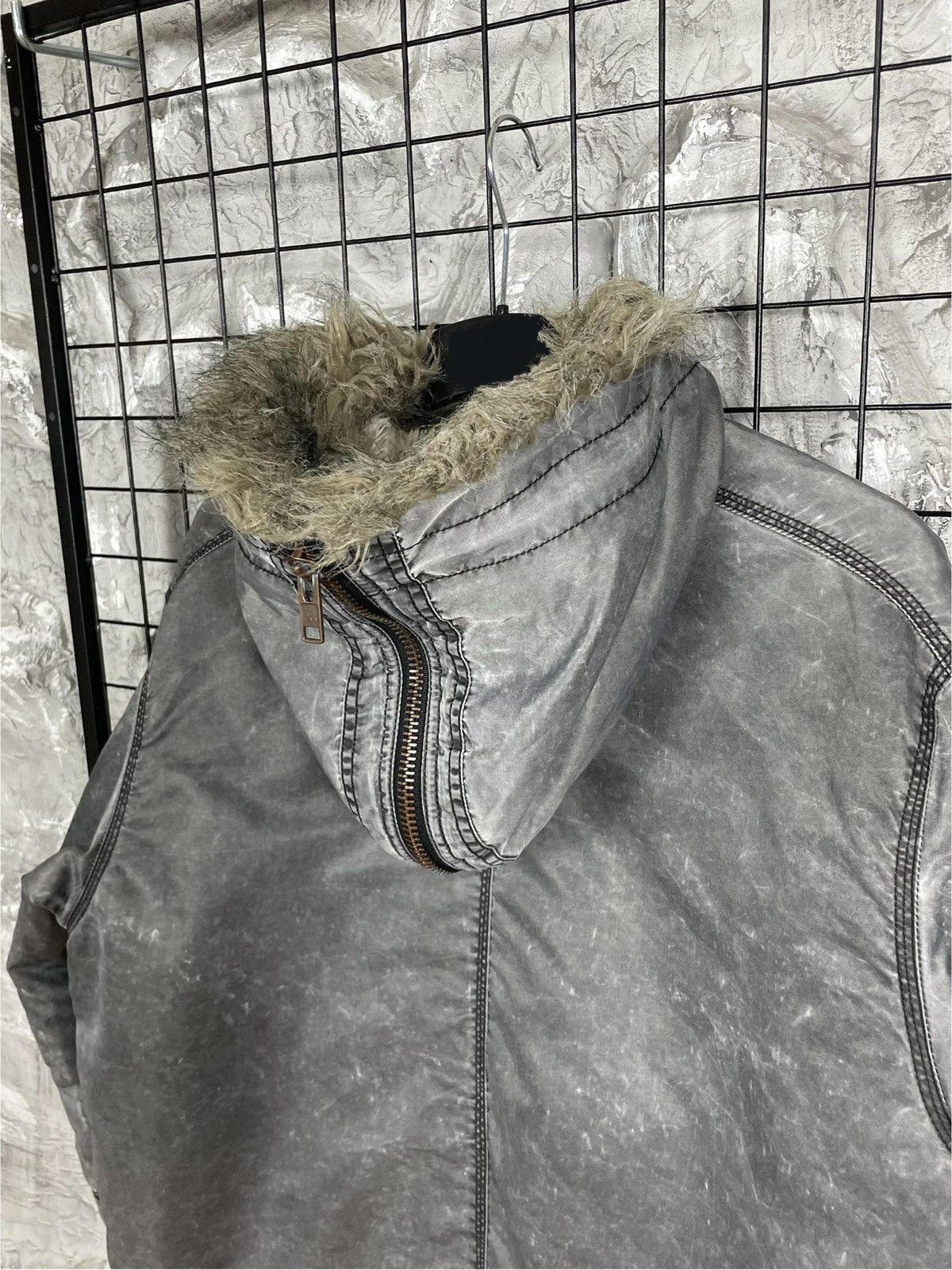 River Island Vintage Fade Fur Jacket Y2K If Six Was Nine LGB Archive Vibe Size US L / EU 52-54 / 3 - 13 Thumbnail