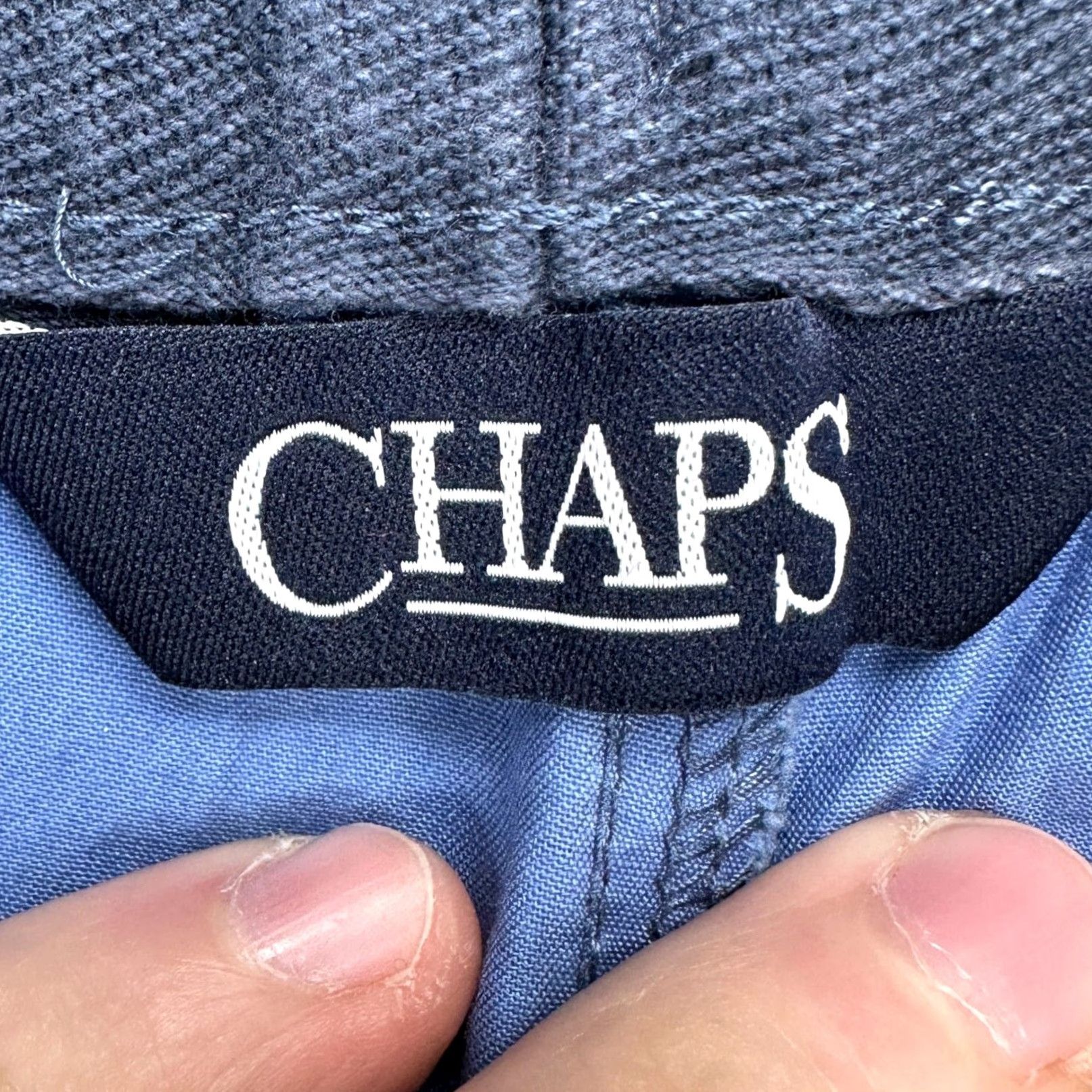 Chaps Chaps Mens Pull On Shorts 2XL Navy Blue Geometric Casual Pockets NEW Size US 39 - 3 Thumbnail