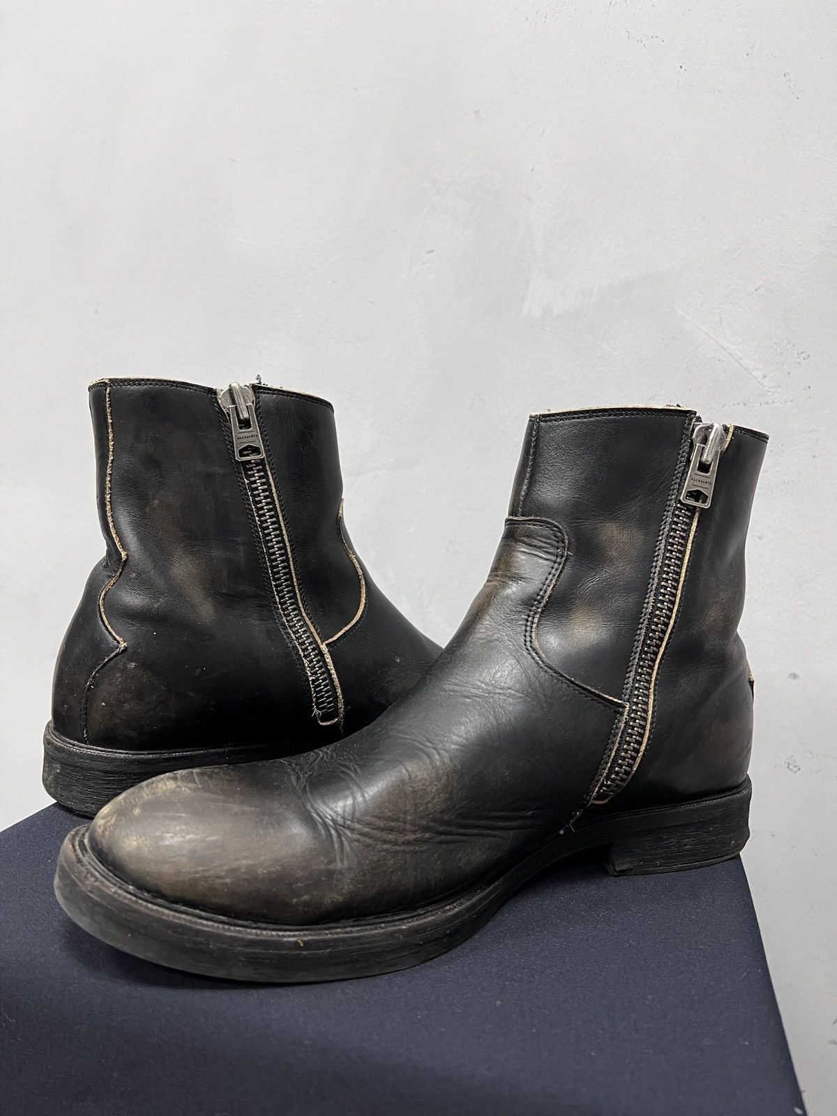 Allsaints Allsaint faded boots vintage moto archive style Size US 10 / EU 43 - 10 Thumbnail