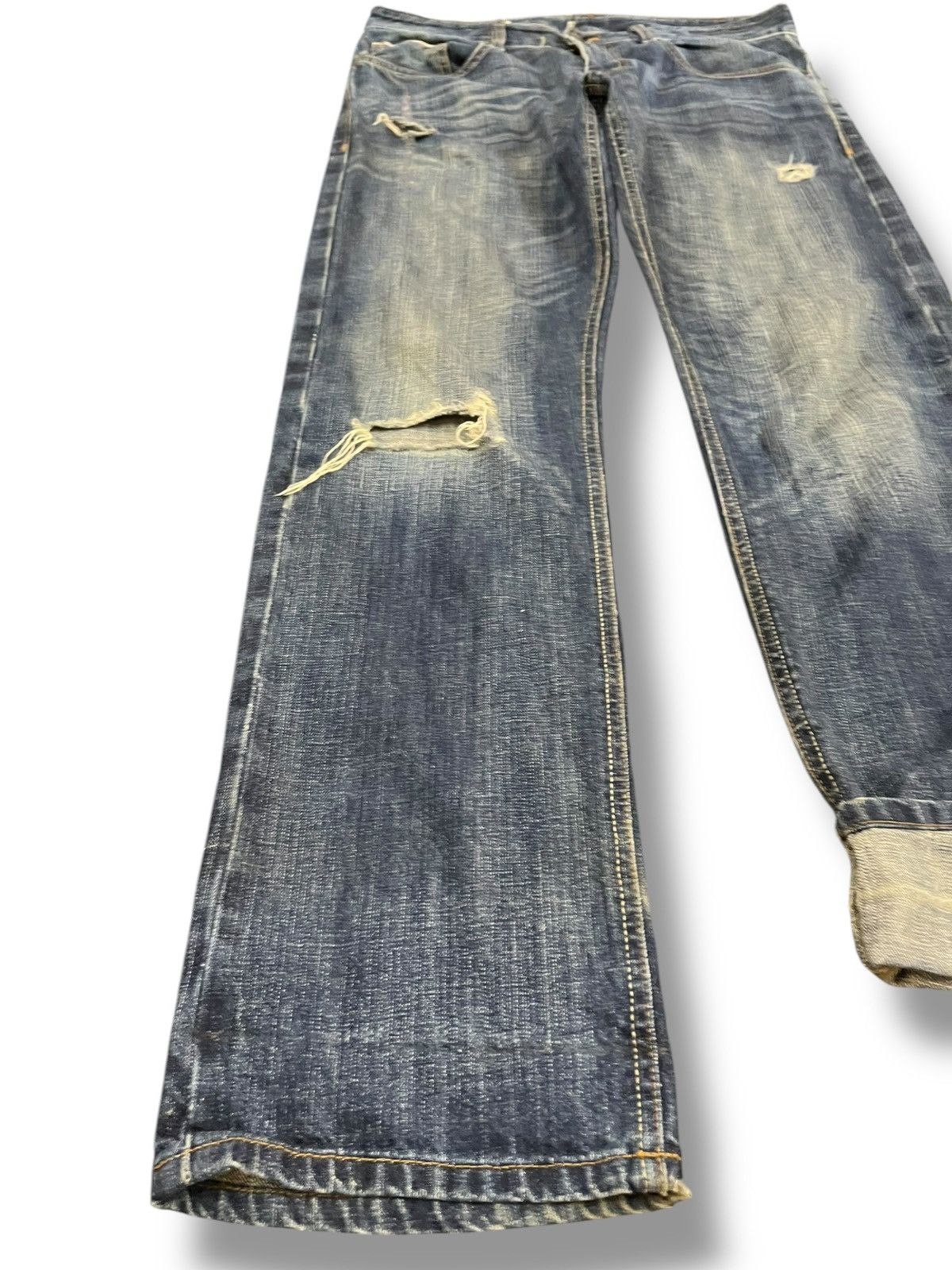 Denim & Supply Ralph Lauren × Ralph Lauren Vintage Denim&Supply Ralph Lauren Selvedge Distressed Dneim Size US 34 / EU 50 - 2 Thumbnail