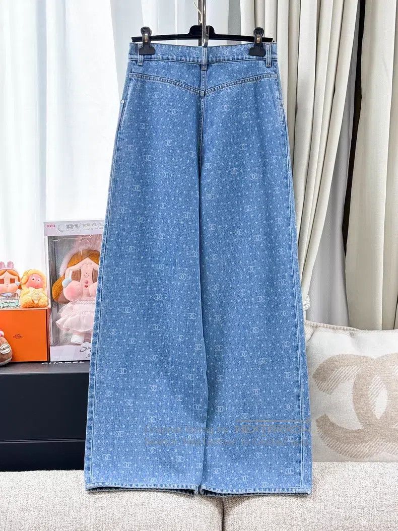 Chanel Chanel 23P early spring hot blue logo full print polk dot Size 25" / US 0 / IT 36 - 2 Thumbnail