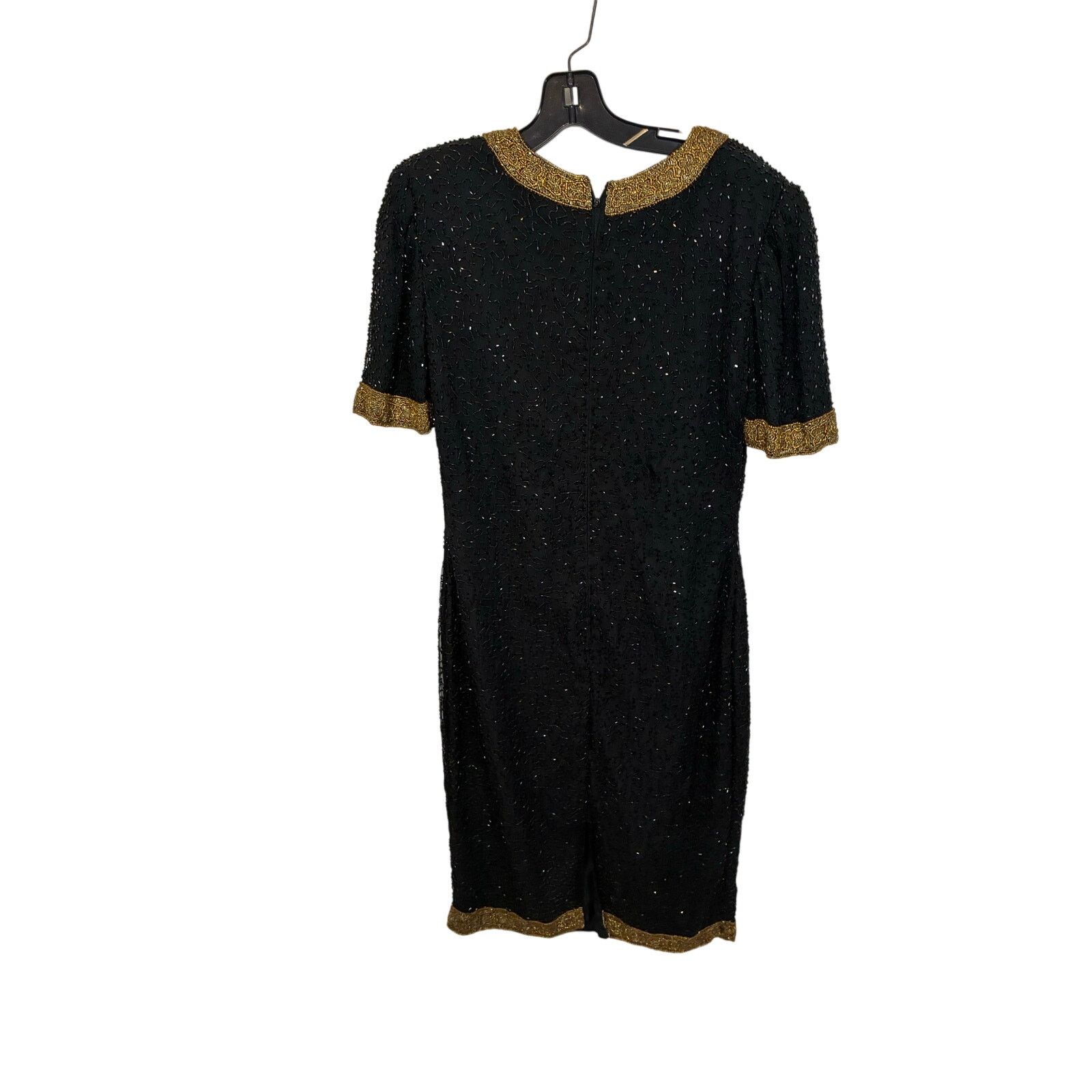 Other Laurence kazar Evening Dress 100% Silk Black Beading S Size S / US 4 / IT 40 - 4 Thumbnail