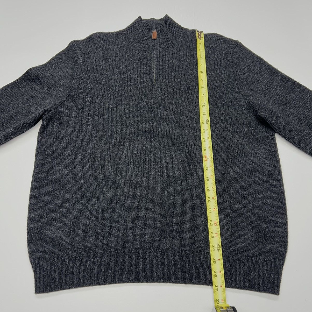 Polo Ralph Lauren Polo Ralph Lauren 1/4 Zip Sweater Grey Lambs Wool Pullover Size US L / EU 52-54 / 3 - 12 Thumbnail
