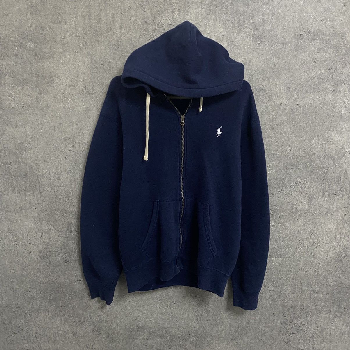 Mens Vintage Polo Ralph Lauren Zip Hoodie y2k streetwear