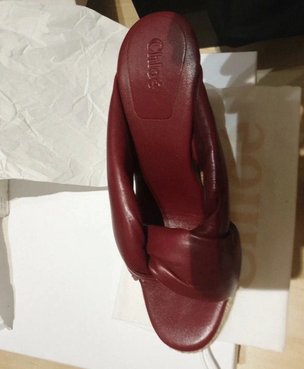 Isabel Marant Isabel Marant Bordeaux Red Leather Wedge Mules Size US 7 / IT 37 - 13 Thumbnail