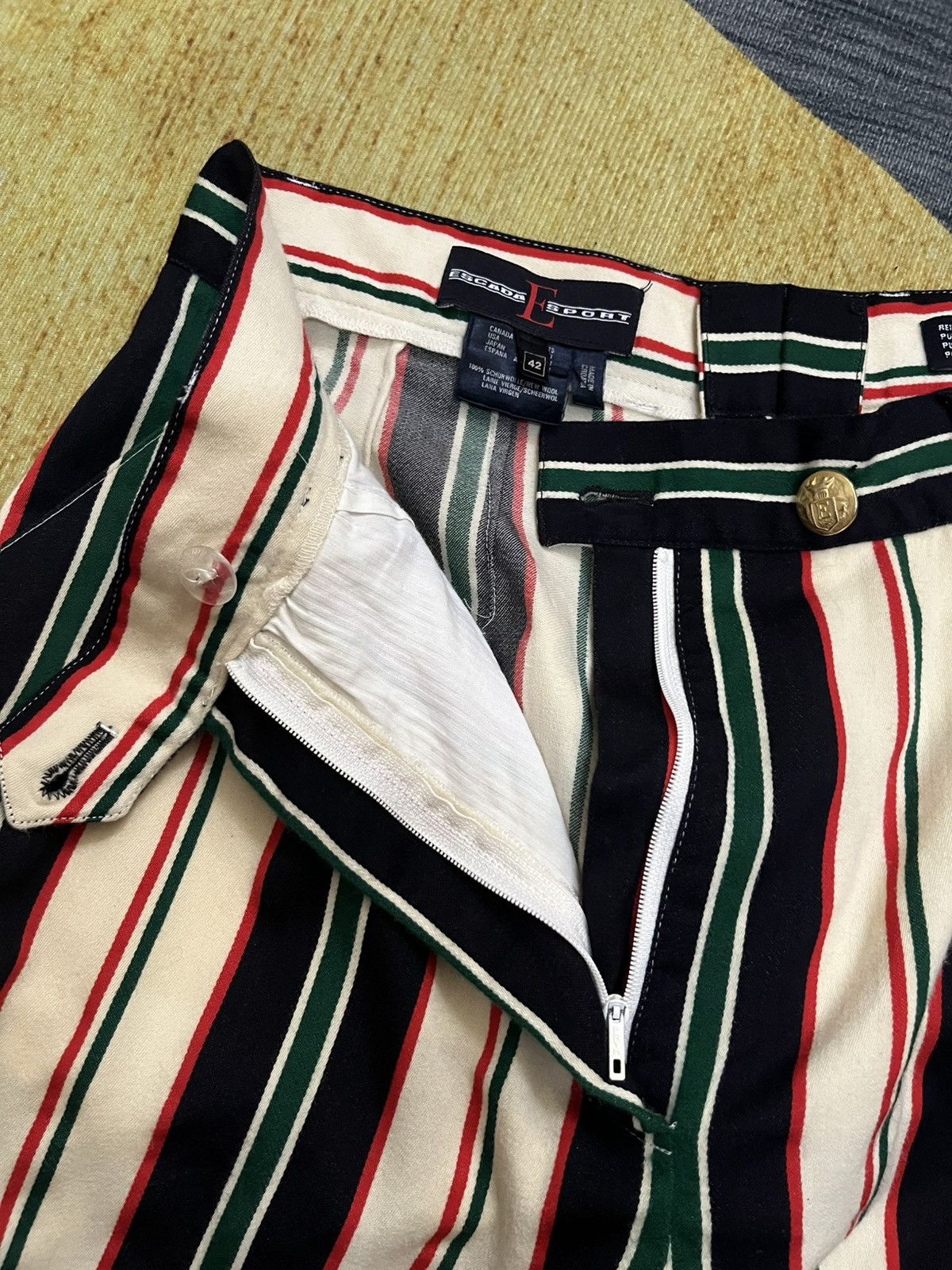 Escada Sport 1990s Bold vertical striped loose relaxed fits #H3 Size US 42 / EU 58 - 6 Thumbnail