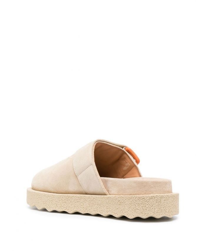 Off-White o1in1s0225 Q:1 / Suede Spongesole Clogs in Beige Size US 11 / EU 44 - 4 Thumbnail