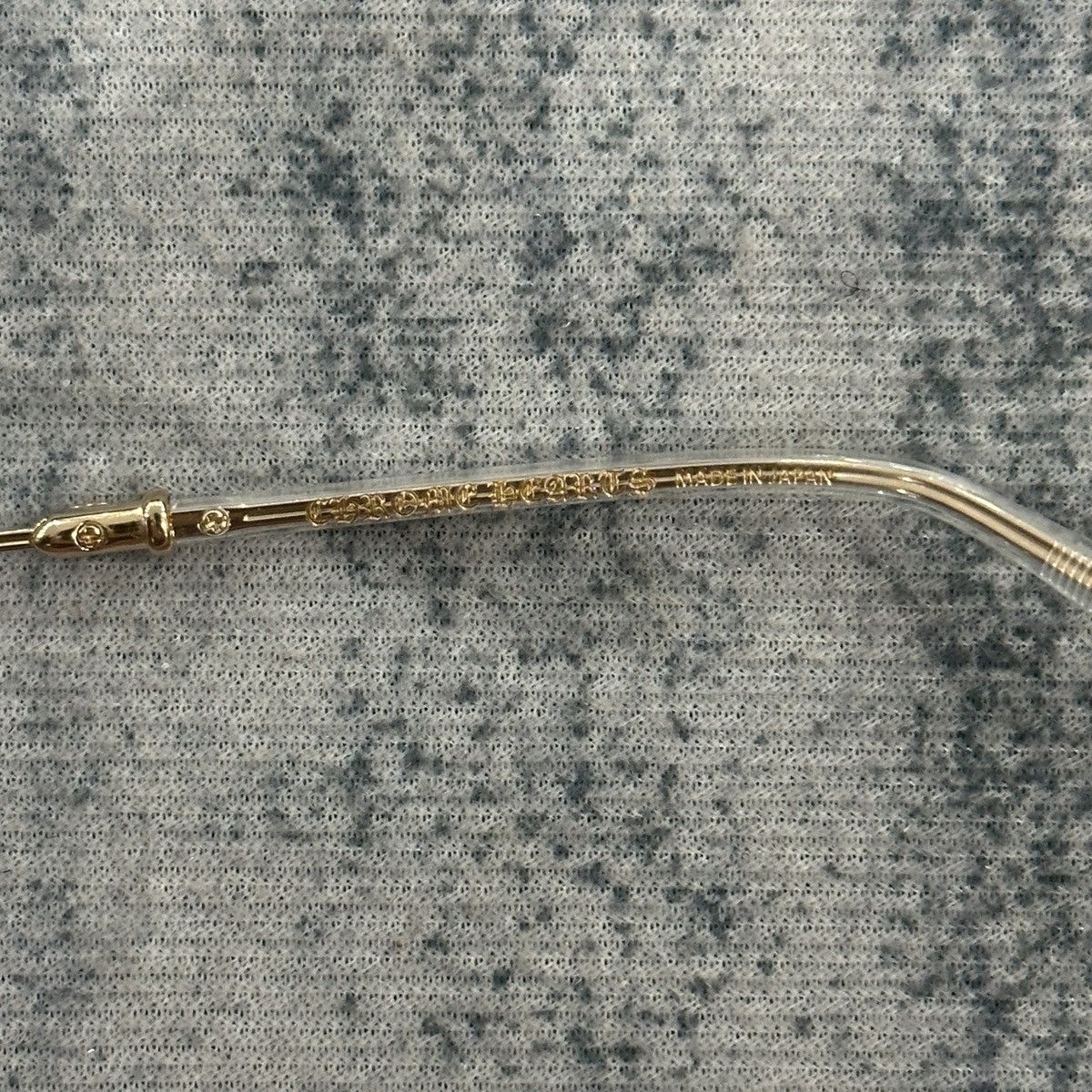 Chrome Hearts CHROME HEARTS EDITH F. CRYSTAL/GOLD PALTED EYEGLASSES Size ONE SIZE - 9 Thumbnail