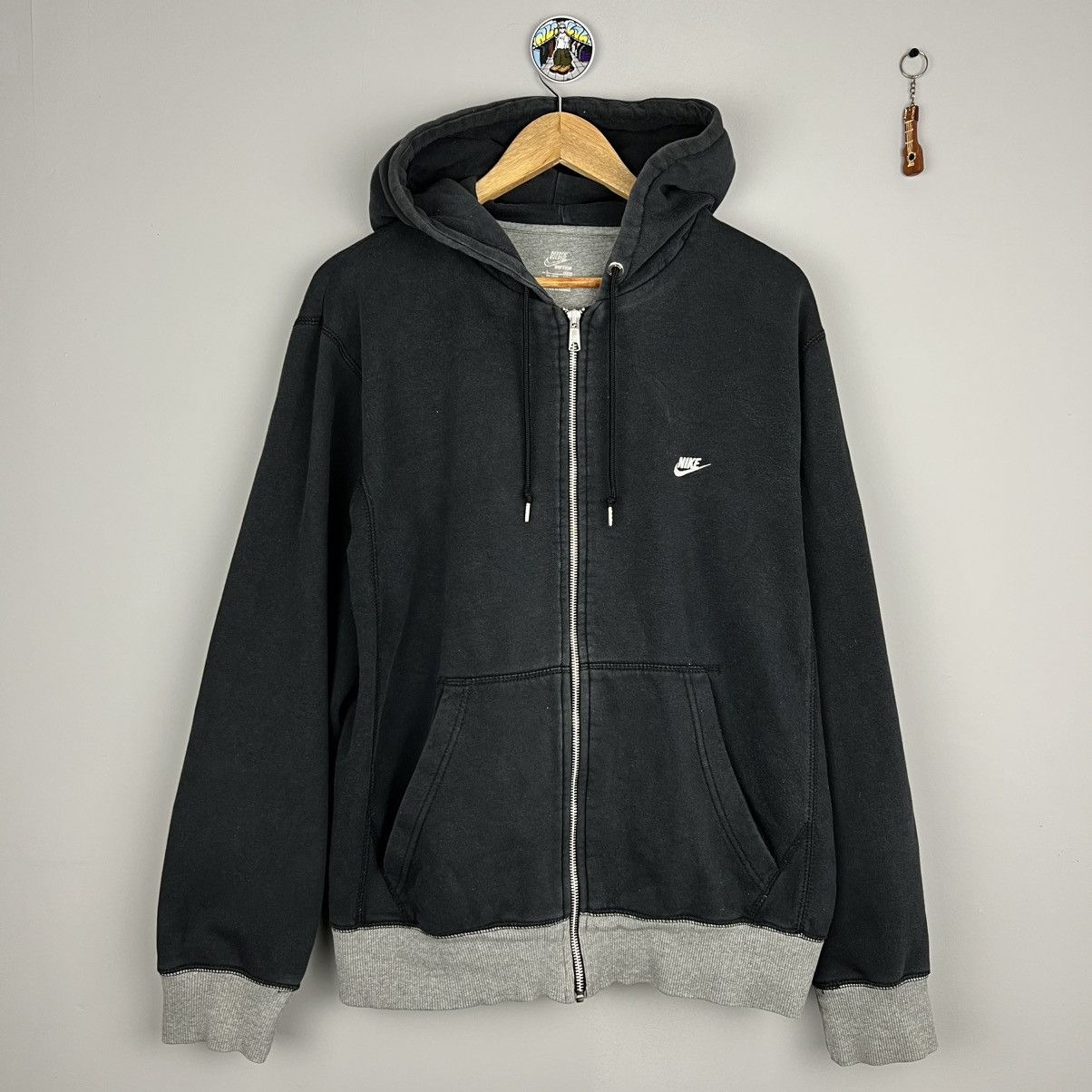 Nike × Vintage Nike vintage zip hoodie 2000s faded y2k Size US L / EU 52-54 / 3 - 1 Thumbnail