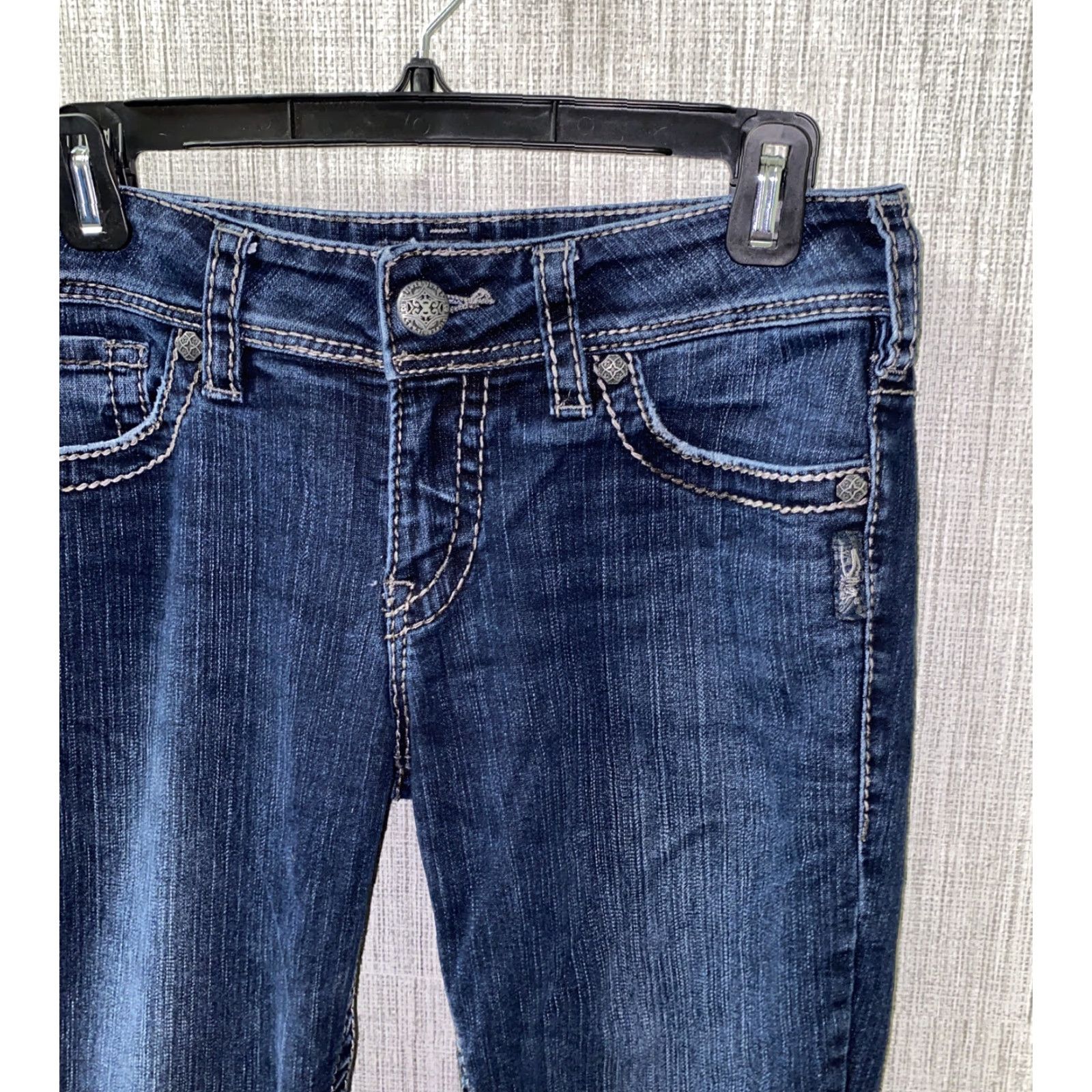 Silver Jeans Co. Silver Jeans SUKI Womens Blue Denim Zip Fly Jeans Size 28 X 32(Actual 30 X 29) Size 30" / US 8 / IT 44 - 2 Thumbnail
