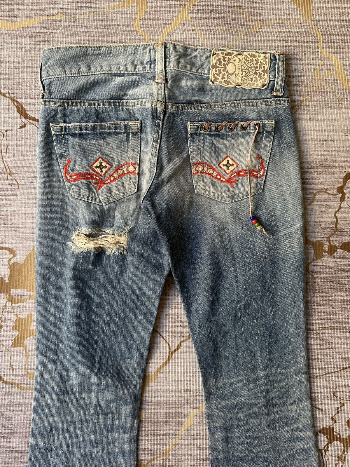 Other FLARE Vienus Native Design Distressed Denim Size 27" / US 4 / IT 40 - 13 Thumbnail