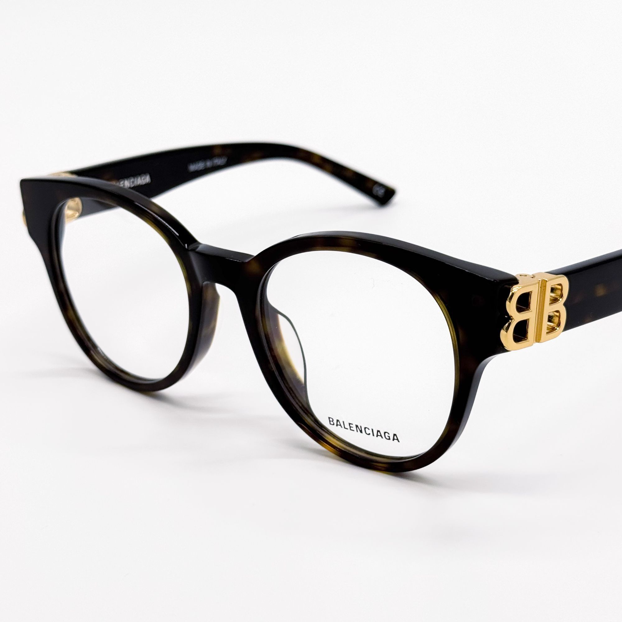 Balenciaga NEW BALENCIAGA EYEGLASSES BB0173O 002 ROUND HAVANA WOMEN EYE Size ONE SIZE - 7 Thumbnail