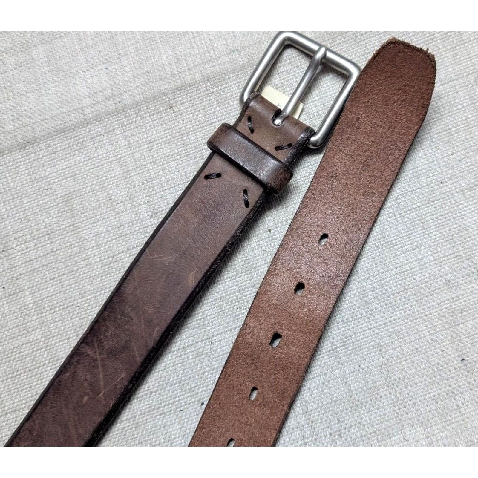 Cole Haan VINTAGE Cole Haan dress belt 34 bridle brown GREENWICH CANADA made COWHIDE leather Mens Size 34 Brown Leather Belt Dress Belt Size 34 - 3 Thumbnail