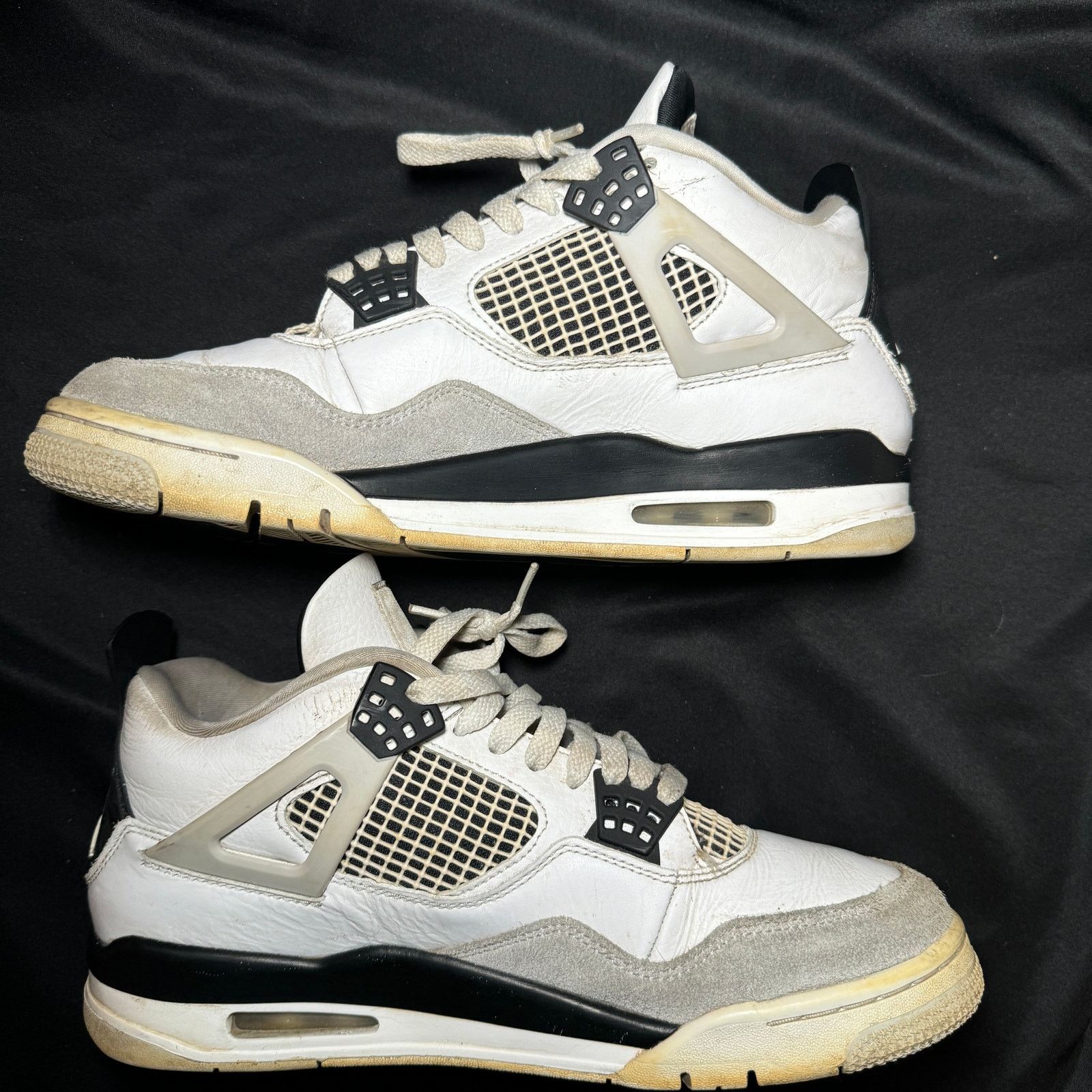 Jordan Brand × Nike Size 9.5 Nike Air Jordan 4 Retro Military Black Men's Shoes Size US 9.5 / EU 42-43 - 2 Thumbnail