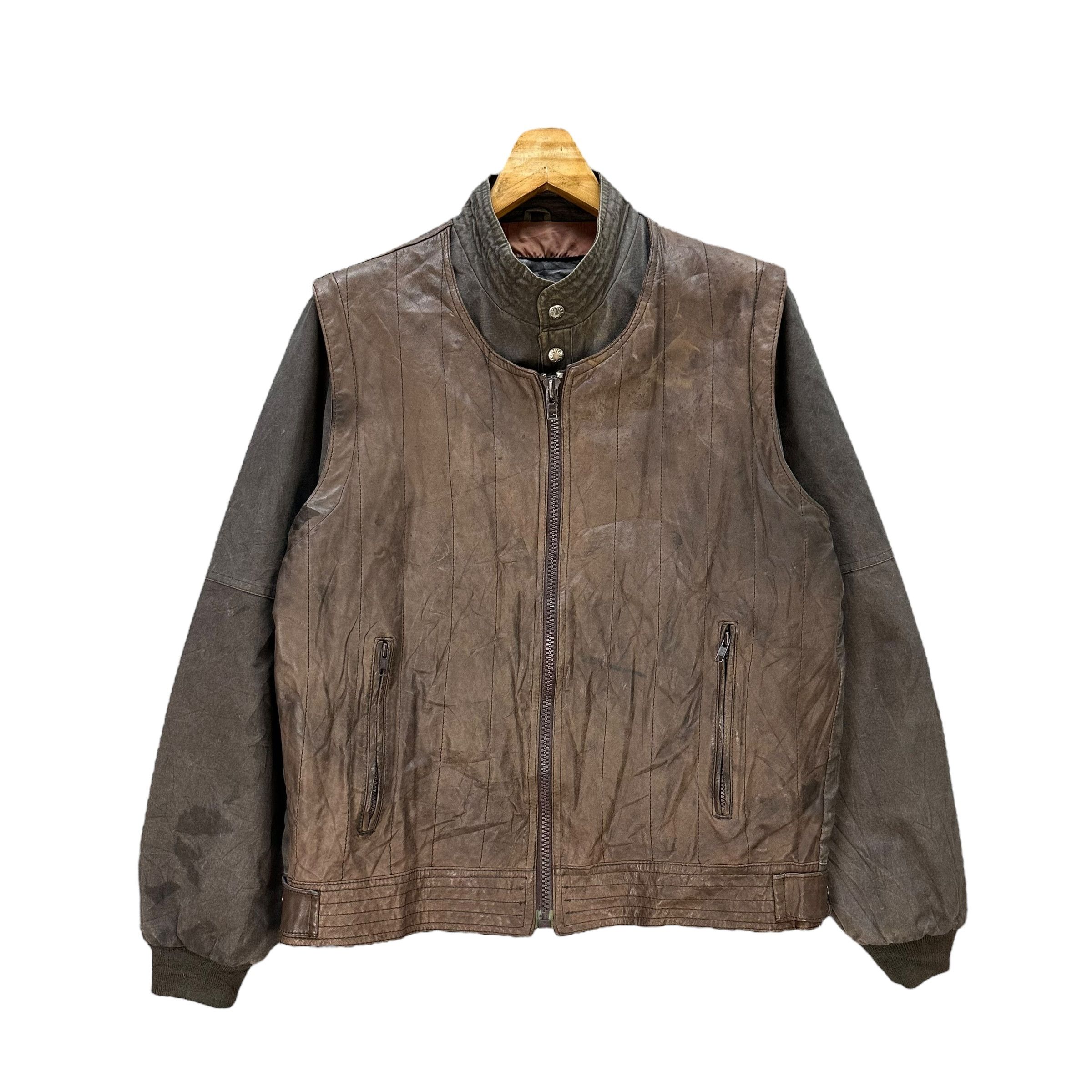 Genuine Leather Vintage 80’s Genuine Leather PRIVATE Vest Jacket #A71-1719 Size US L / EU 52-54 / 3 - 1 Thumbnail