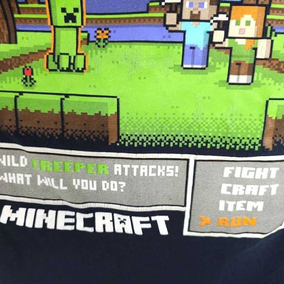 Vintage Minecraft T Shirt Mens Size Medium Black Creeper Steve Alex Sandbox Game Size US M / EU 48-50 / 2 - 4 Thumbnail