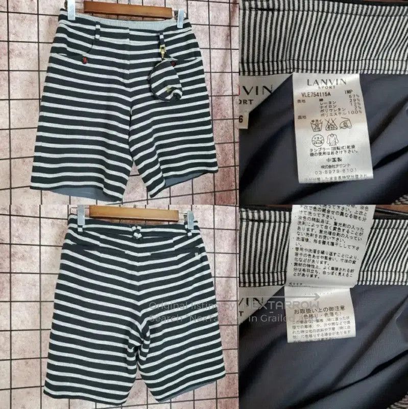 Lanvin Lanvin Striped Black Cotton Blend Casual Shorts . Size 26" / US 2 / IT 38 - 3 Thumbnail