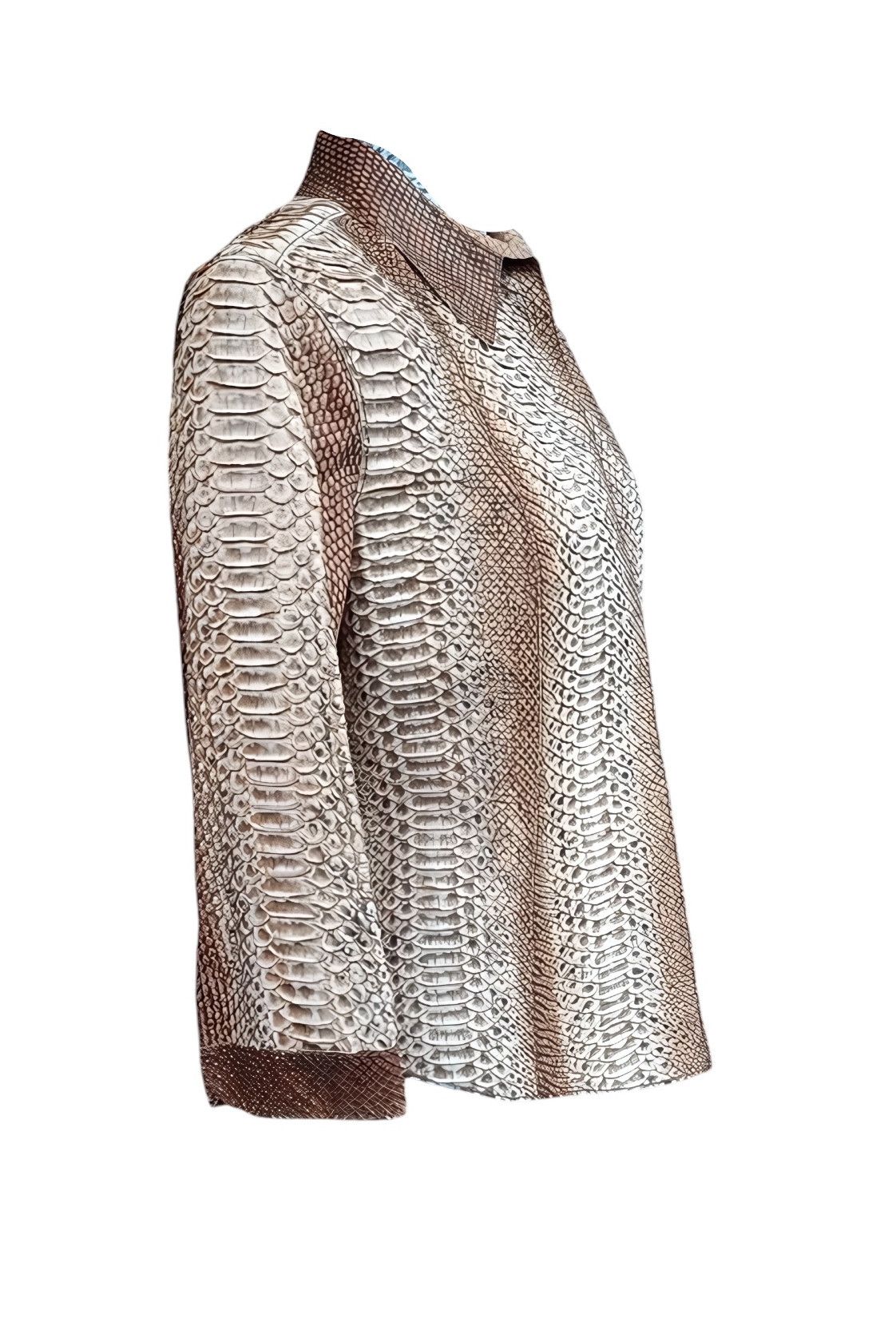 Prada S/S 2004 REAL PYTHON SKIN LEATHER JACKET Size M / US 6-8 / IT 42-44 - 4 Thumbnail